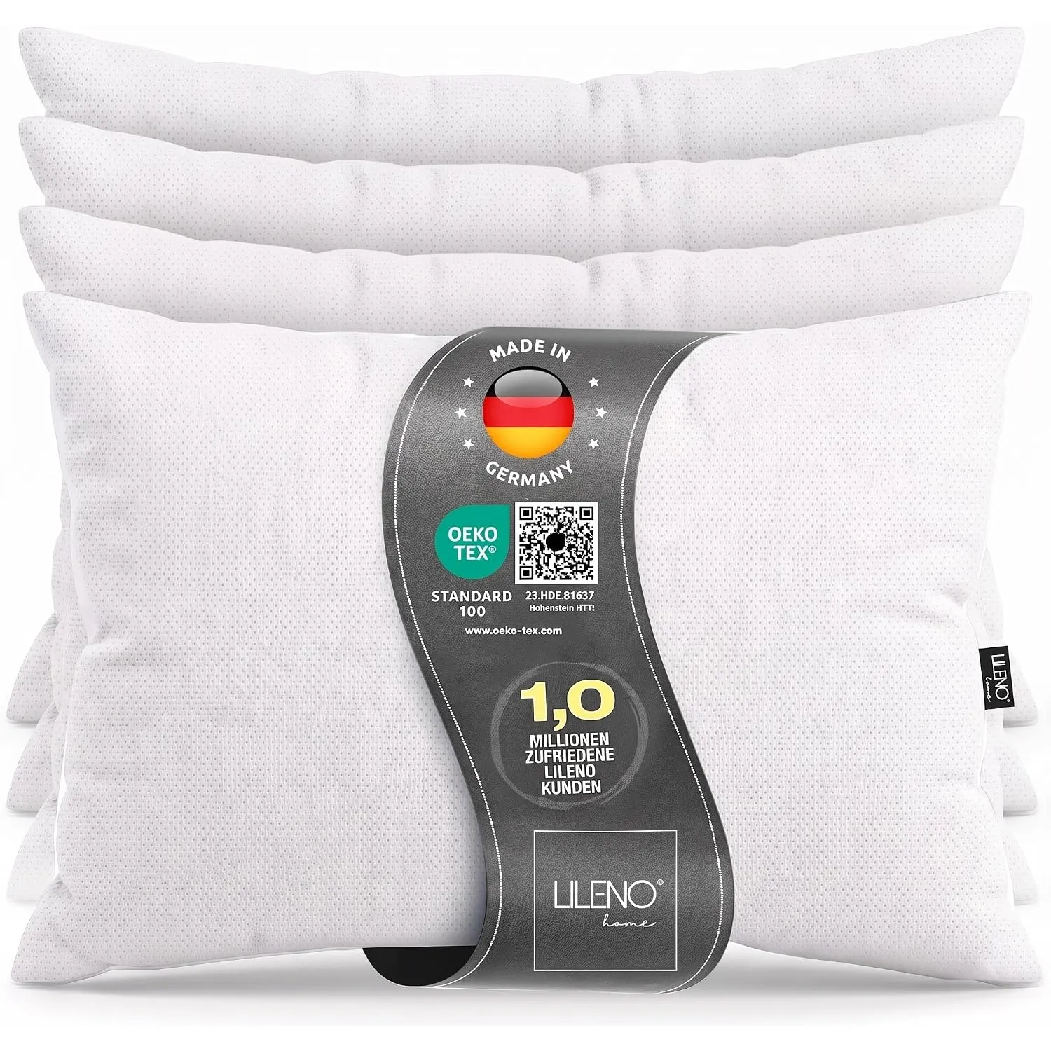 LILENO HOME 4er Set Kissenfüllung 50x70 cm - 40°C waschbares Innenkissen