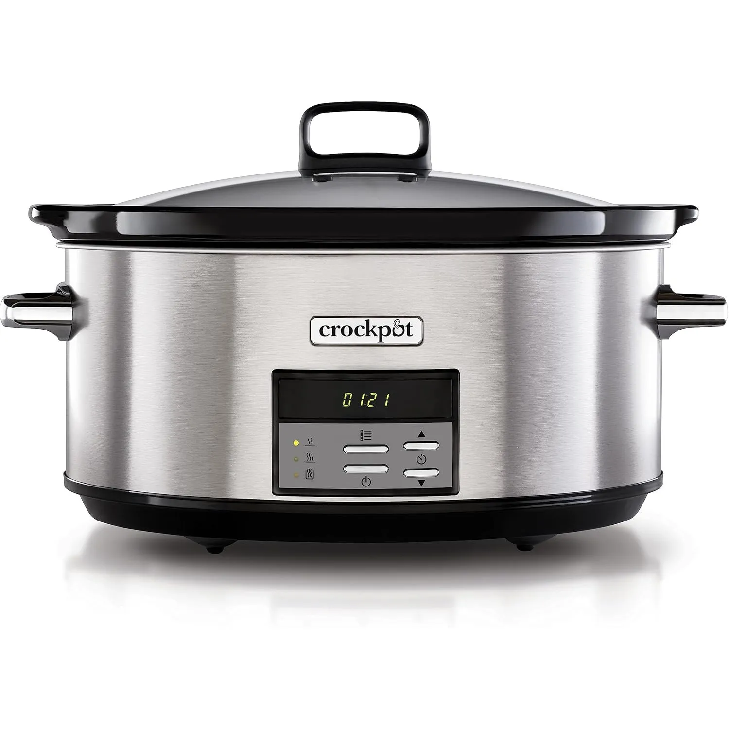 Crockpot Digital-Schongarer Slow Cooker | 7,5 l (10+ Personen) | einstellbare Garzeit | rostfreier Stahl [CSC063X]