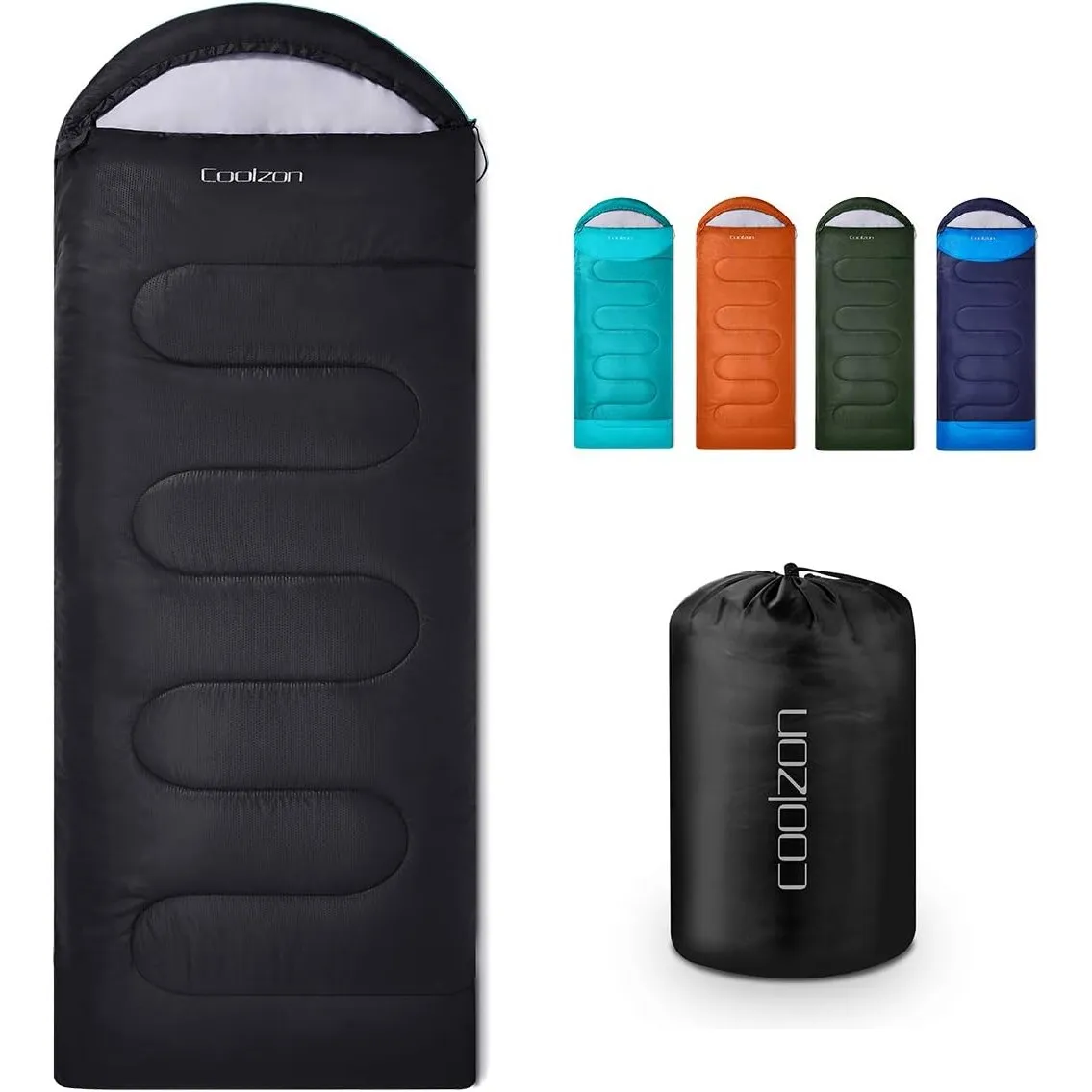 Coolzon Schlafsack für Erwachsene, für 3-4 Jahreszeiten, wasserdicht, Ultraleicht, für Kinder, Camping, tragbar