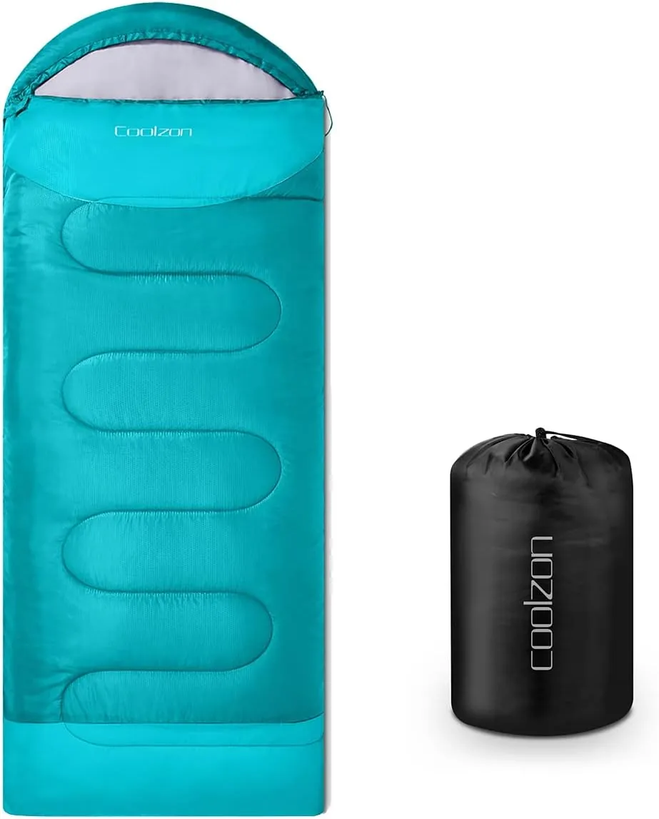 Coolzon Outdoor Sleeping Bag for Camping, 3-4 Seasons, Adult Blanket Sleeping Bag, Small