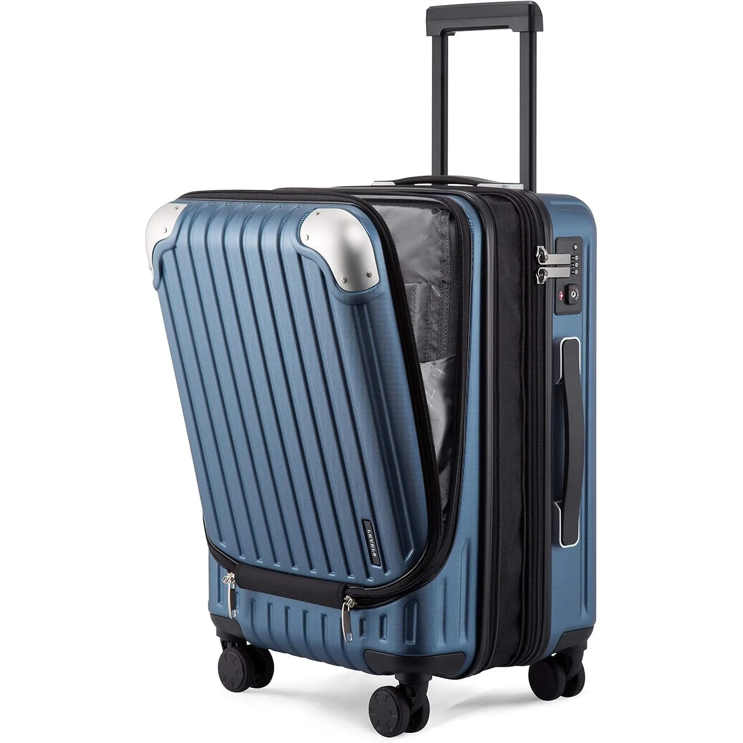 LEVEL8 Koffer Trolleys Leicht ABS+ PC Handgepäck Hartschalen-Koffer Trolley Rollkoffer Reisekoffer Erweiterbar, TSA, 4 …