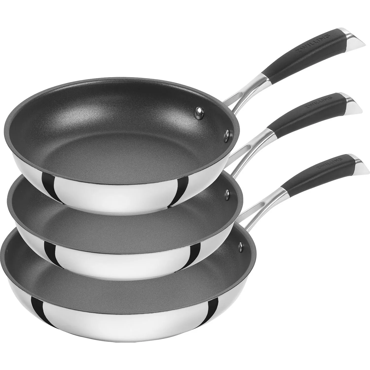 ZWILLING Core Bratpfannen-Set, 3-teilig, Keramik-Beschichtet, Induktion