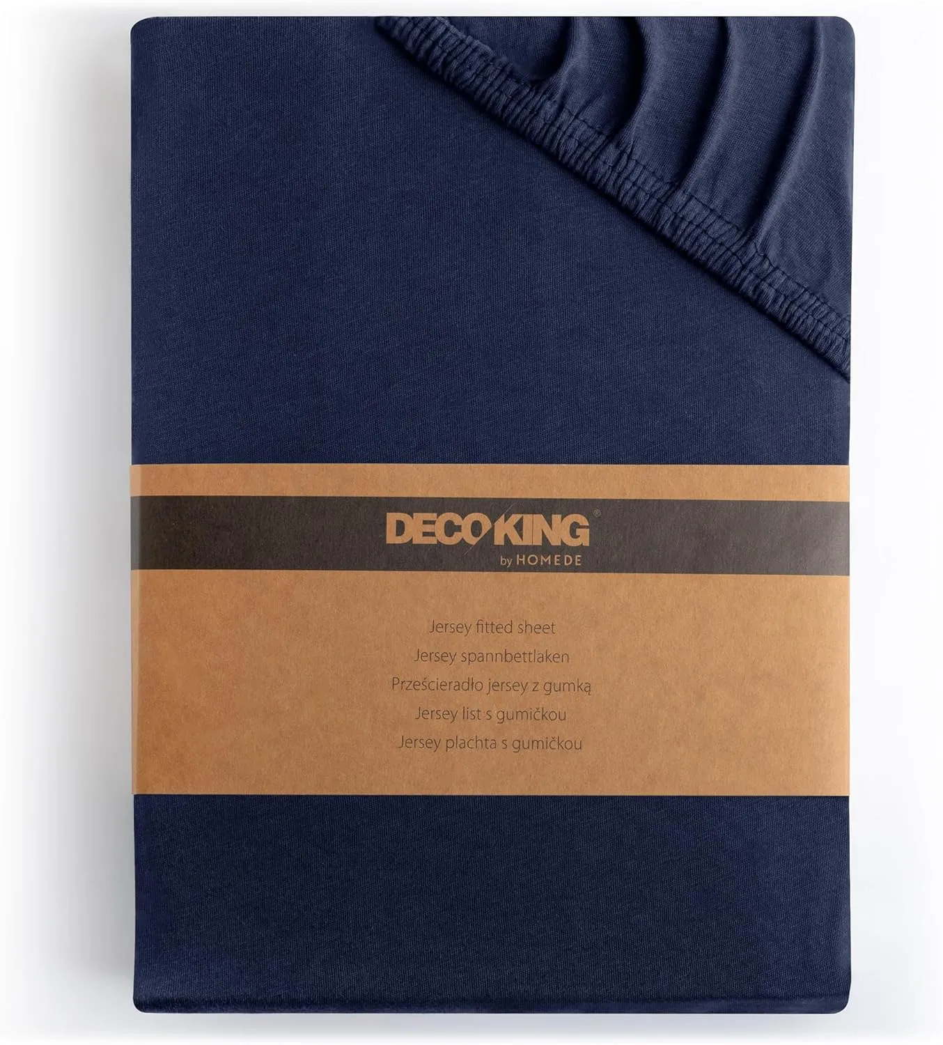 DecoKing Spannbettlaken 100x200 120x200 cm 100% gekämmte Baumwolle Dunkelblau Spannbetttücher Jersey Boxspringbett Ambe…