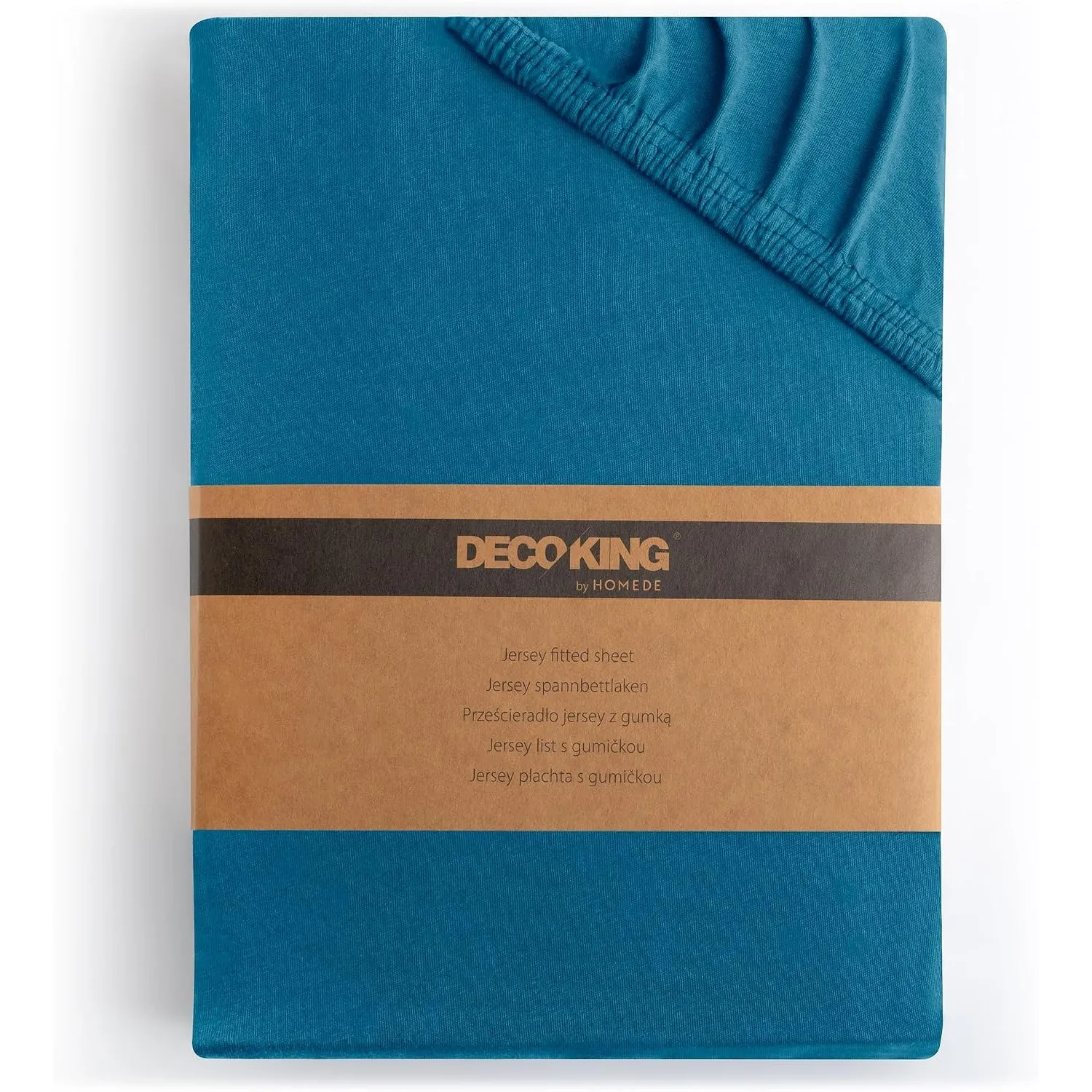 DecoKing Spannbettlaken 200x200 200x220 cm 100% gekämmte Baumwolle Amber | Blau Spannbetttücher Jersey Boxspringbett 20…