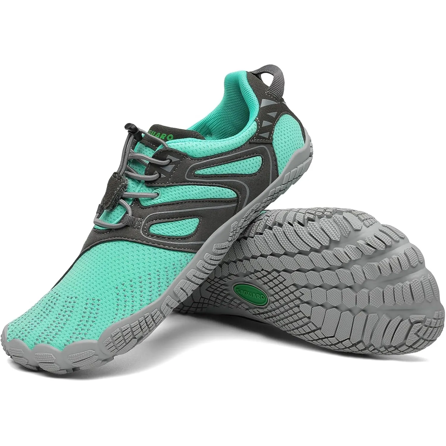 SAGUARO Unisex Barfußschuhe Outdoor Barfuss Traillaufschuhe Zehenschuhe mit Zero-Drop Solhe Gr.36-48