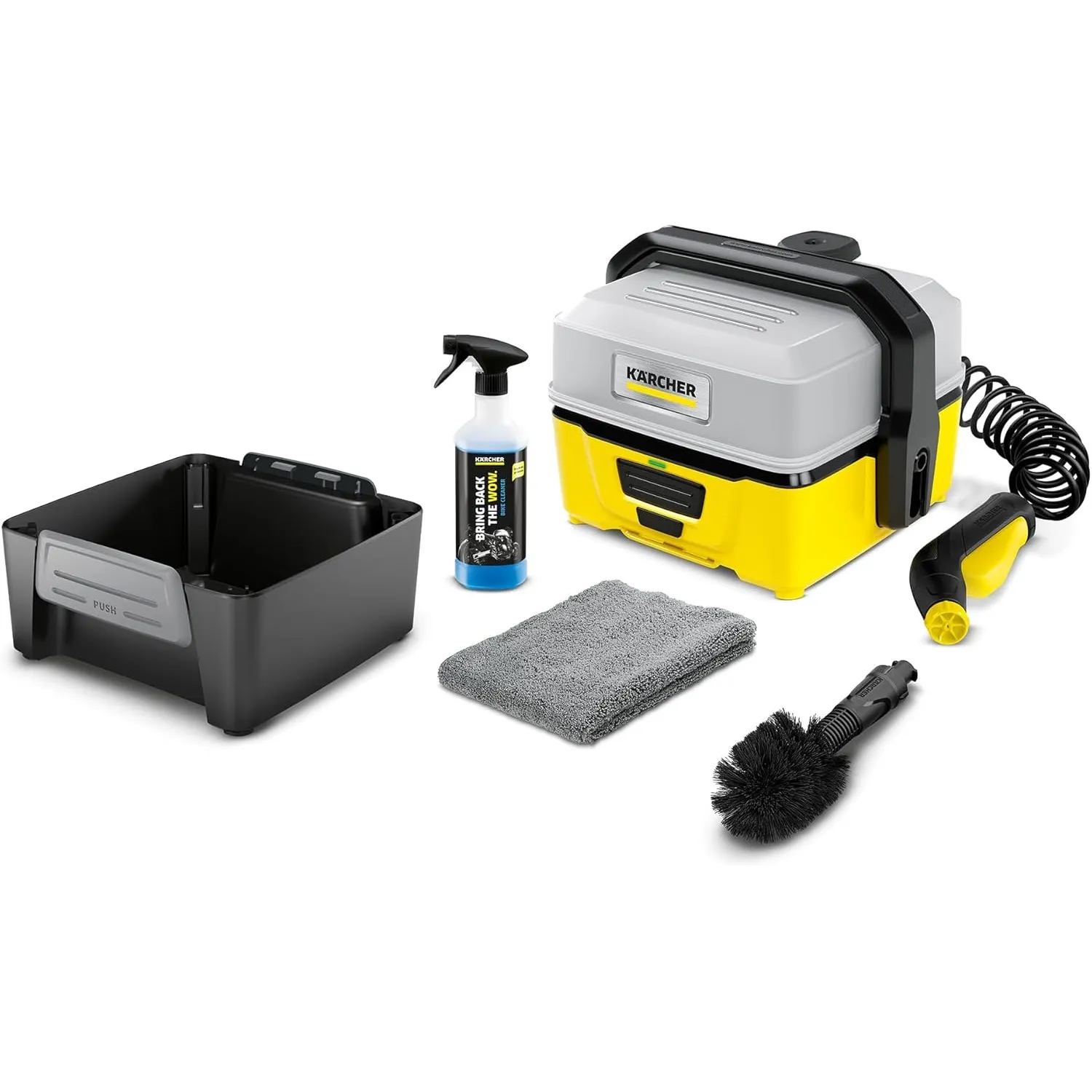 Kärcher Druckreiniger OC 3 Bike Box, Niederdruck, Fördermenge: 2 l/h, Gewicht: 2,2 kg, 4 l-Tank, Spiralschlauch: 2,8 m,…