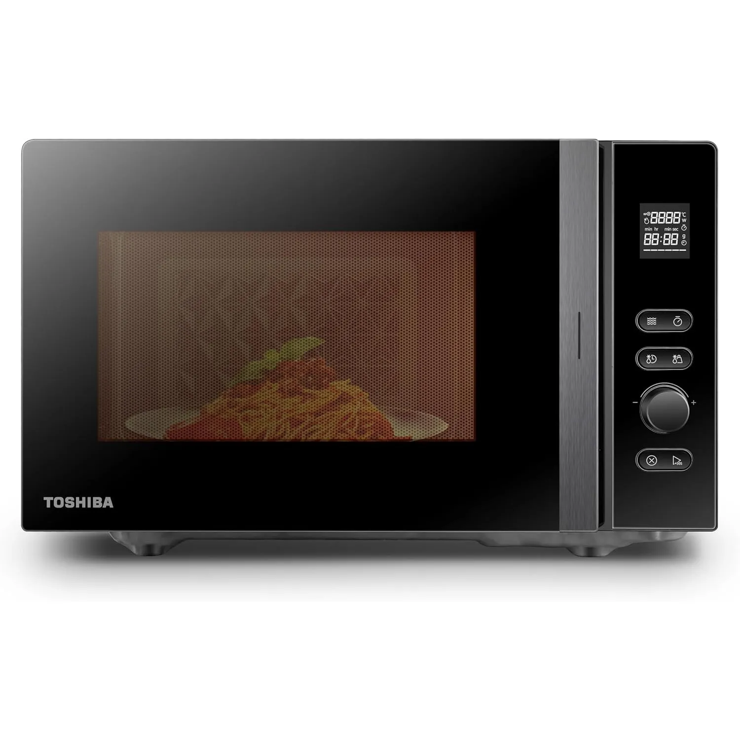 Toshiba MV-AM20T(BK) Mikrowelle/Solo-Mikrowelle/ 20 L/ 800 W/ 5 Leistungsstufen/ 12 Automatikprogramme/Emaille Innenrau…