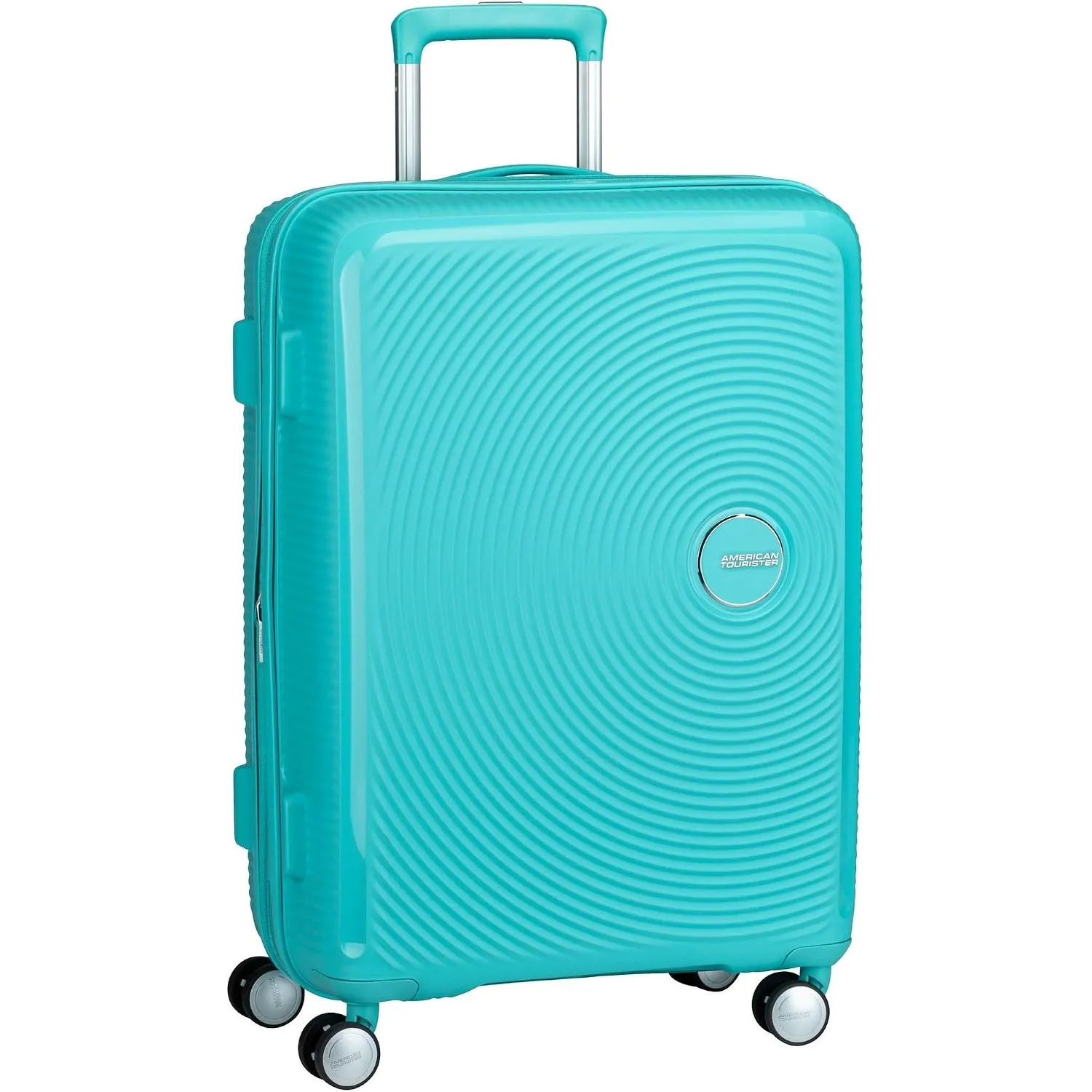American Tourister Soundbox - Spinner M Erweiterbar Koffer, 67 cm, 71.5/81 L, Blau (Poolside Blue)