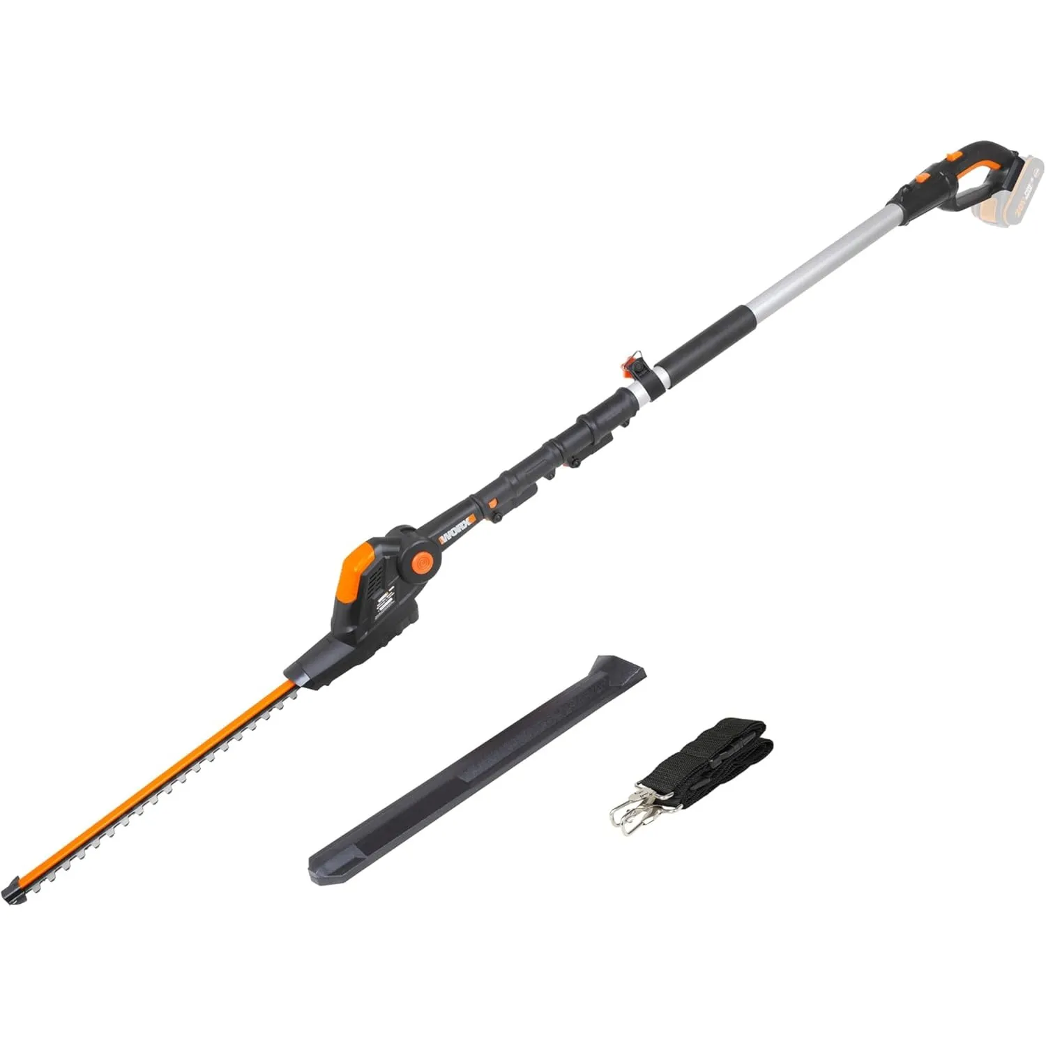 WORX WG252E.9 Akku Teleskop Heckenschere, ohne Akku & Ladegerät, 1340 /min | 45cm Schnittbreite, 10-Fach Verstellbarer …