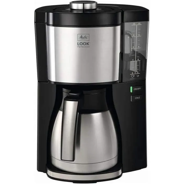 Melitta Look Therm Perfection – Filterkaffeemaschine mit Thermkanne und entnehmbarem Wassertank, für bis zu 10 Tassen, …