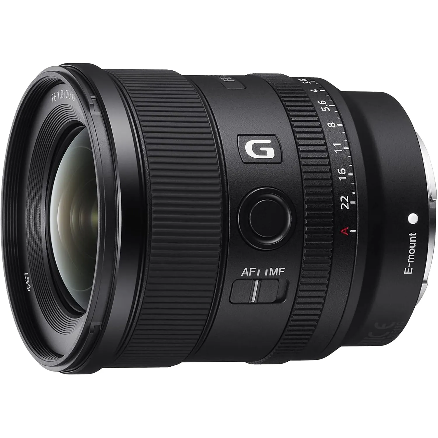 Sony SEL-20F18G Vollformat E-Mount Objektiv (FE 20mm F1.8, Ultraweitwinkel, leicht), schwarz