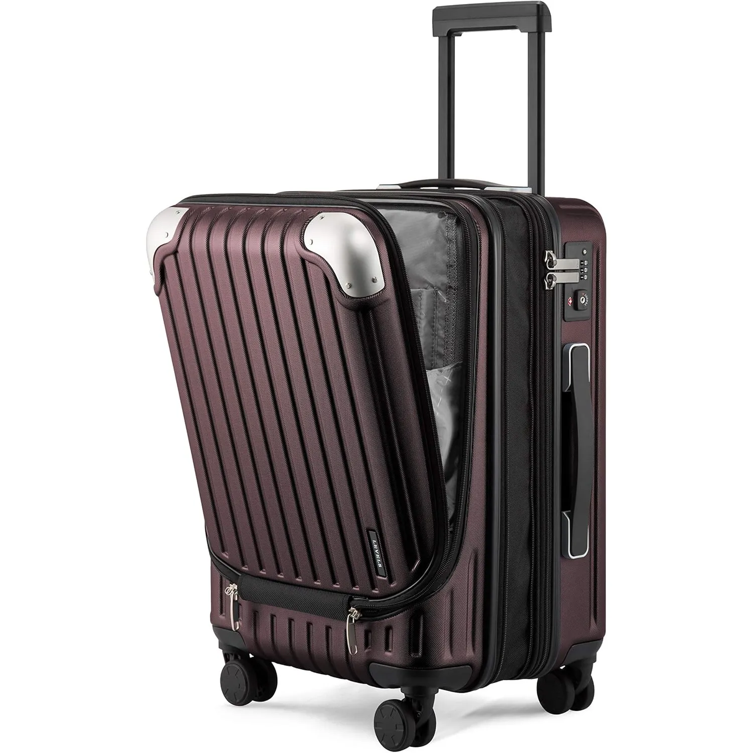 LEVEL8 Koffer Trolleys Leicht ABS+ PC Handgepäck Hartschalen-Koffer Trolley Rollkoffer Reisekoffer Erweiterbar, TSA, 4 …