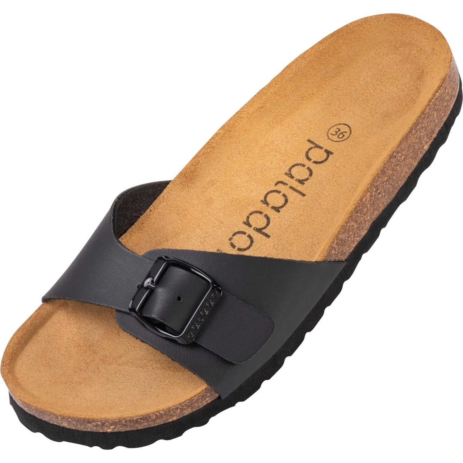Palado Damen Pantoletten Malta Matt - Sandalen Made in Spain - Hausschuhe mit Kork-Fußbett - modische Sommerschuhe