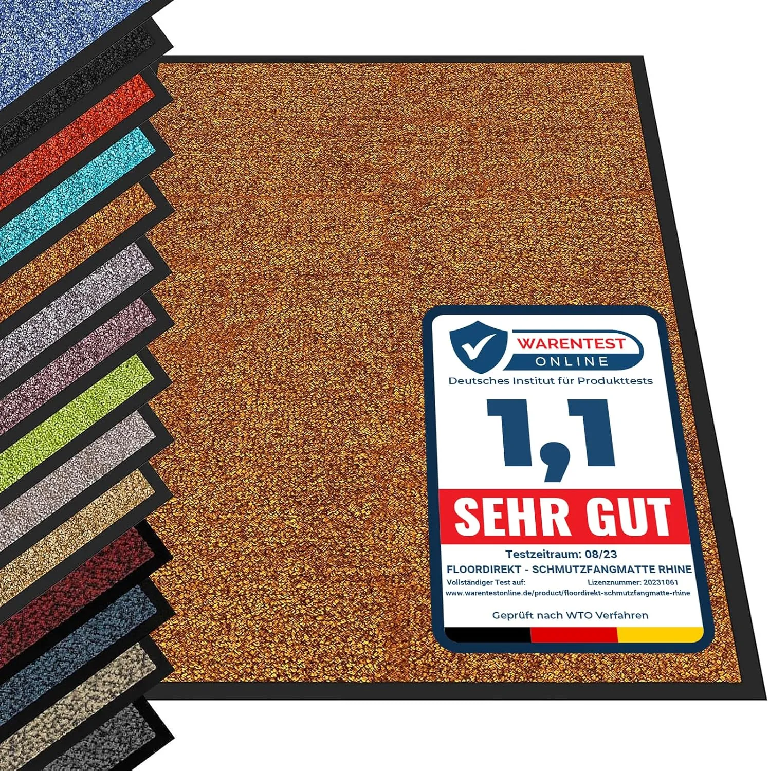 etm® Schmutzfangmatte - Fußmatte in vielen Größen - Türmatte Fußabstreifer für Haustür innen und außen (Braun, 200x400 …