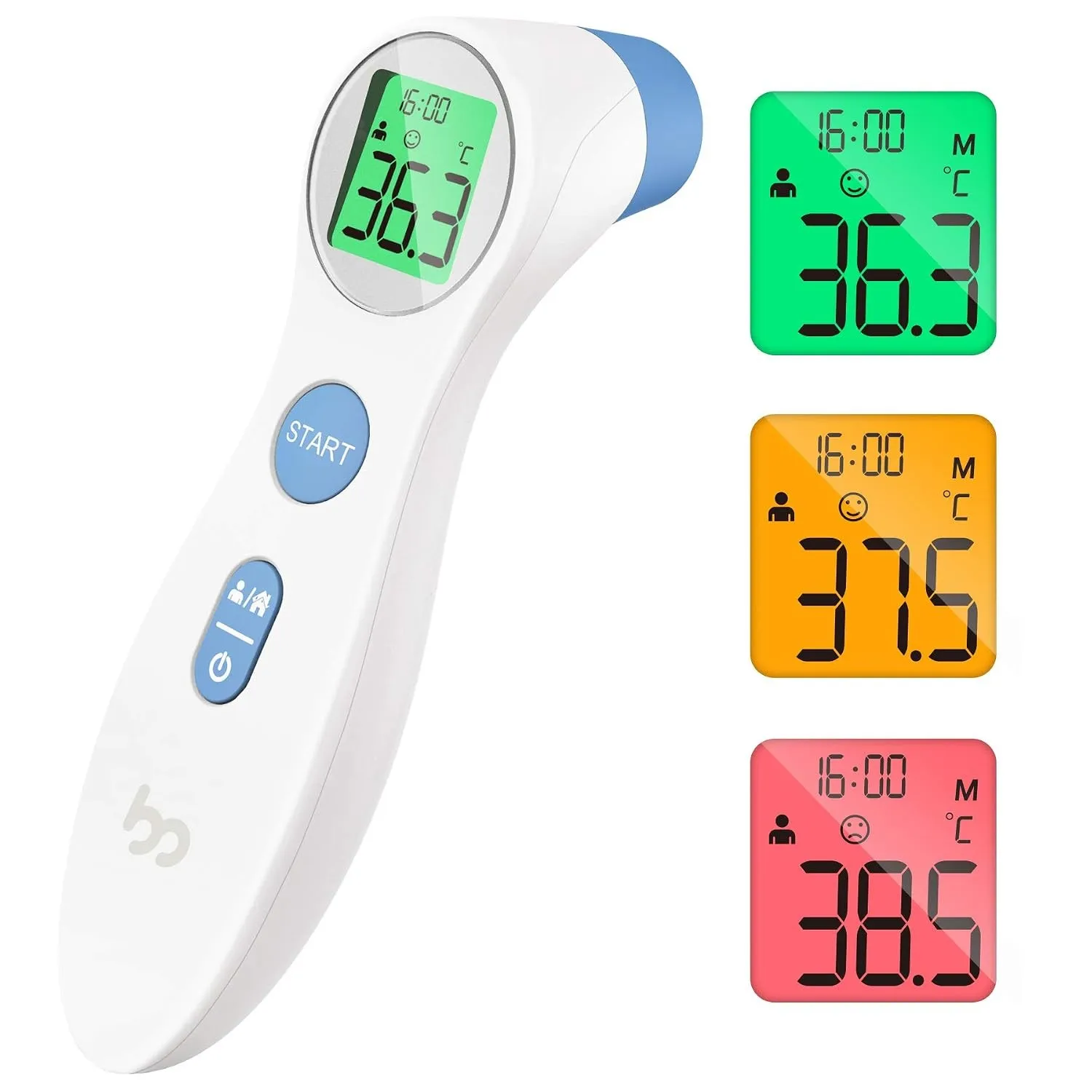 Fieberthermometer für Babys Kinder und Erwachsene, kontaktloses Stirnthermometer Infrarot Digital Thermometer mit Tempe…