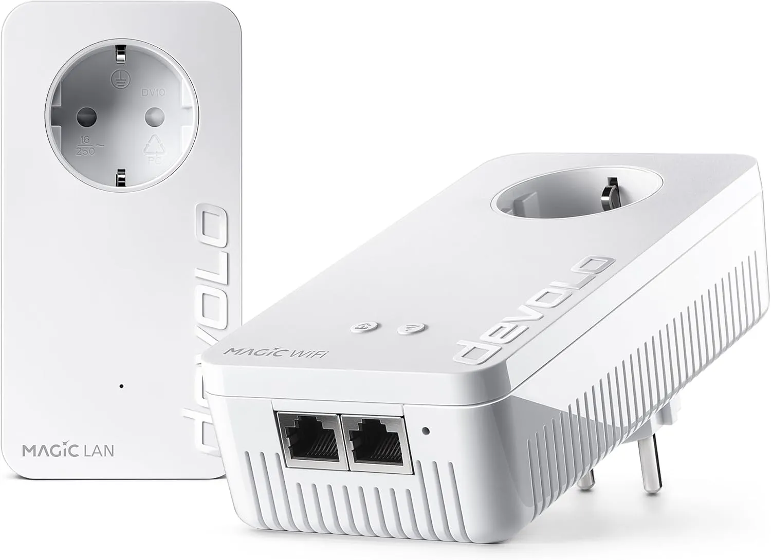 devolo Magic 2 WiFi next Starter Kit, WLAN Powerline Adapter, bis zu 2.400 Mbit/s, Mesh WLAN Steckdose, 2x Gigabit LAN …