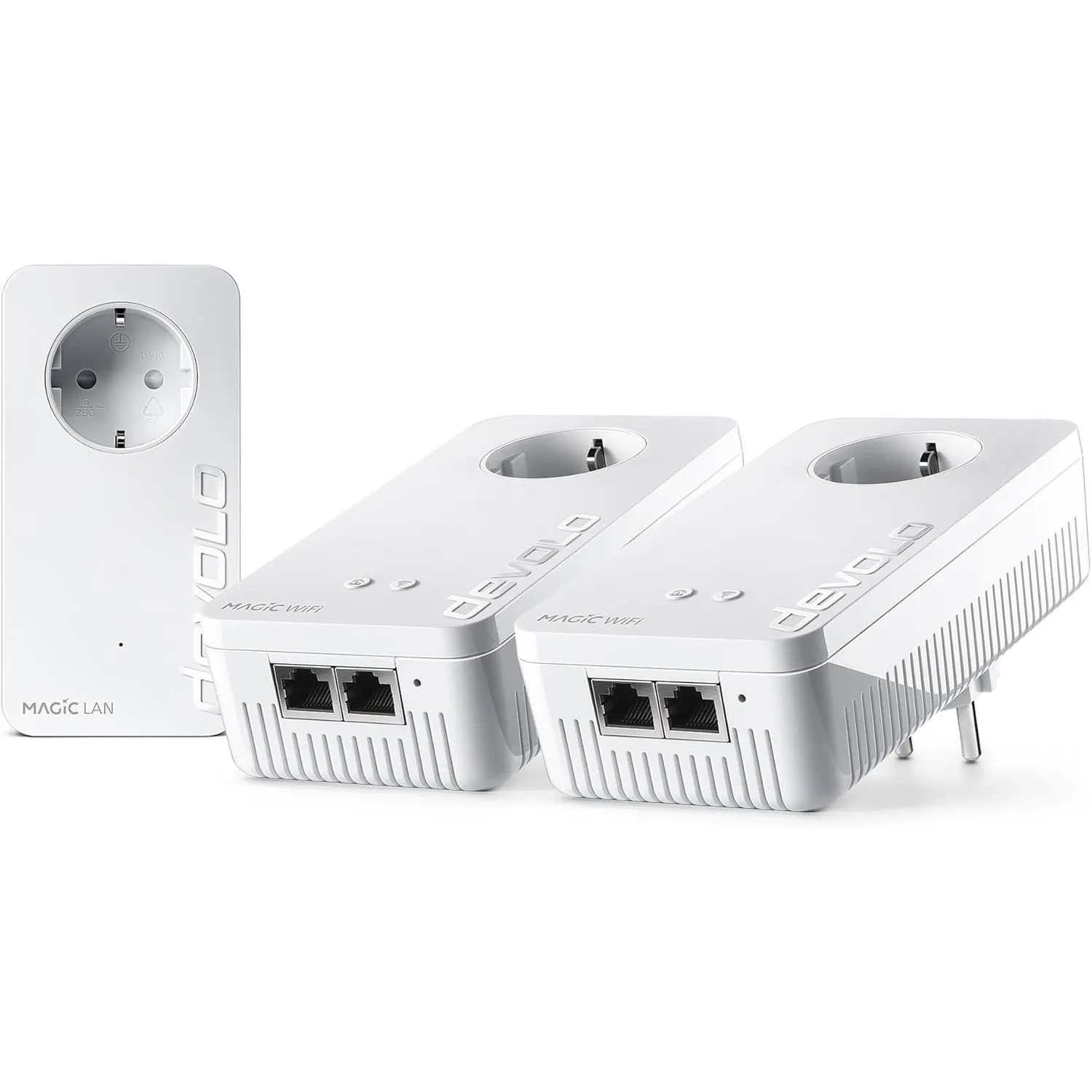 devolo Magic 2 WiFi next Multiroom Kit, WLAN Powerline Adapter, bis zu 2.400 Mbit/s, Mesh WLAN Steckdose, 2x Gigabit LA…