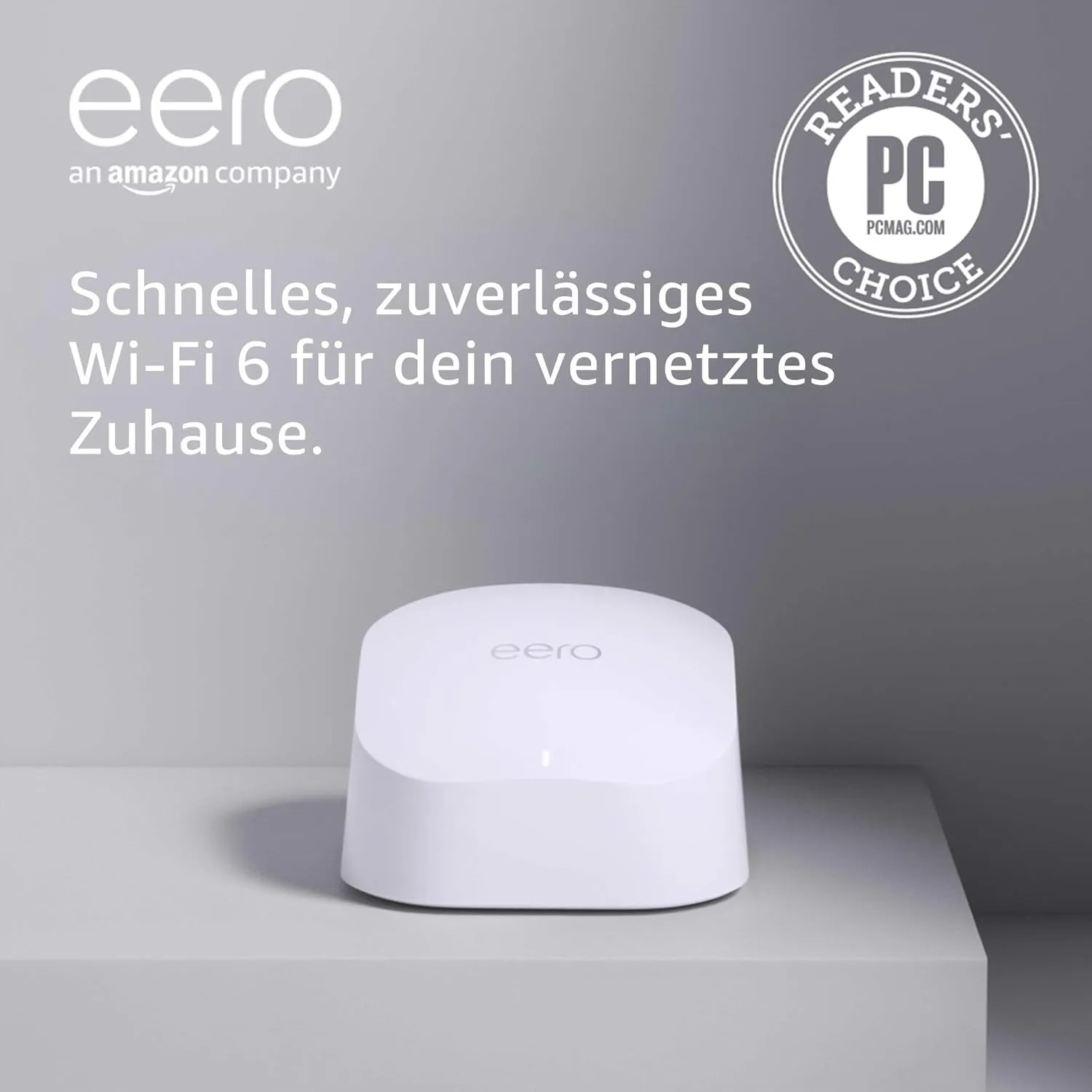 Amazon eero 6 Mesh-WLAN-Router | 900-Mbit/s-Ethernet | Bis zu 140 m² Abdeckung | Für Verbindungen mit über 75 Geräten |…