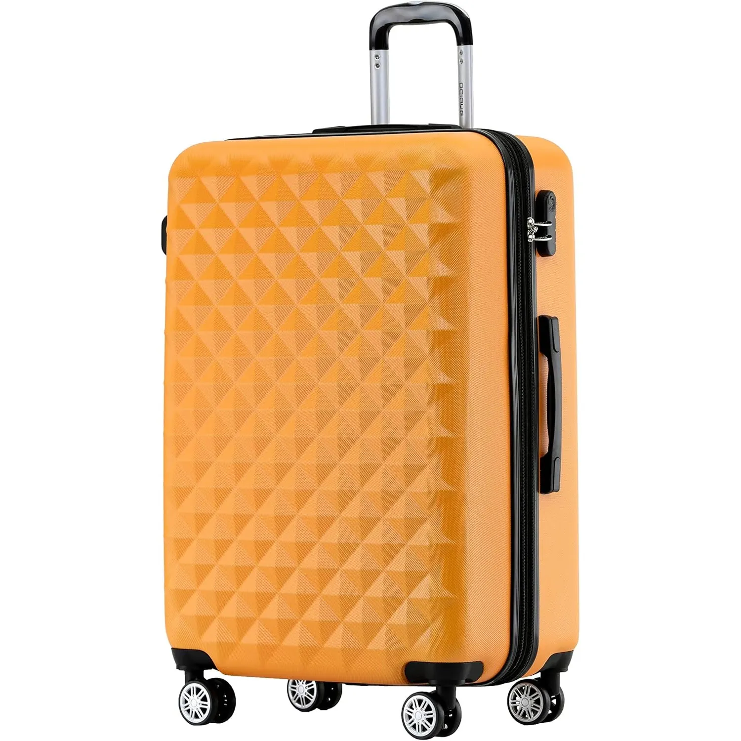 BEIBYE Zwillingsrollen 2066 Hartschale Trolley Koffer Reisekoffer Gepäck M-L-XL-Set (Orangen, XL)