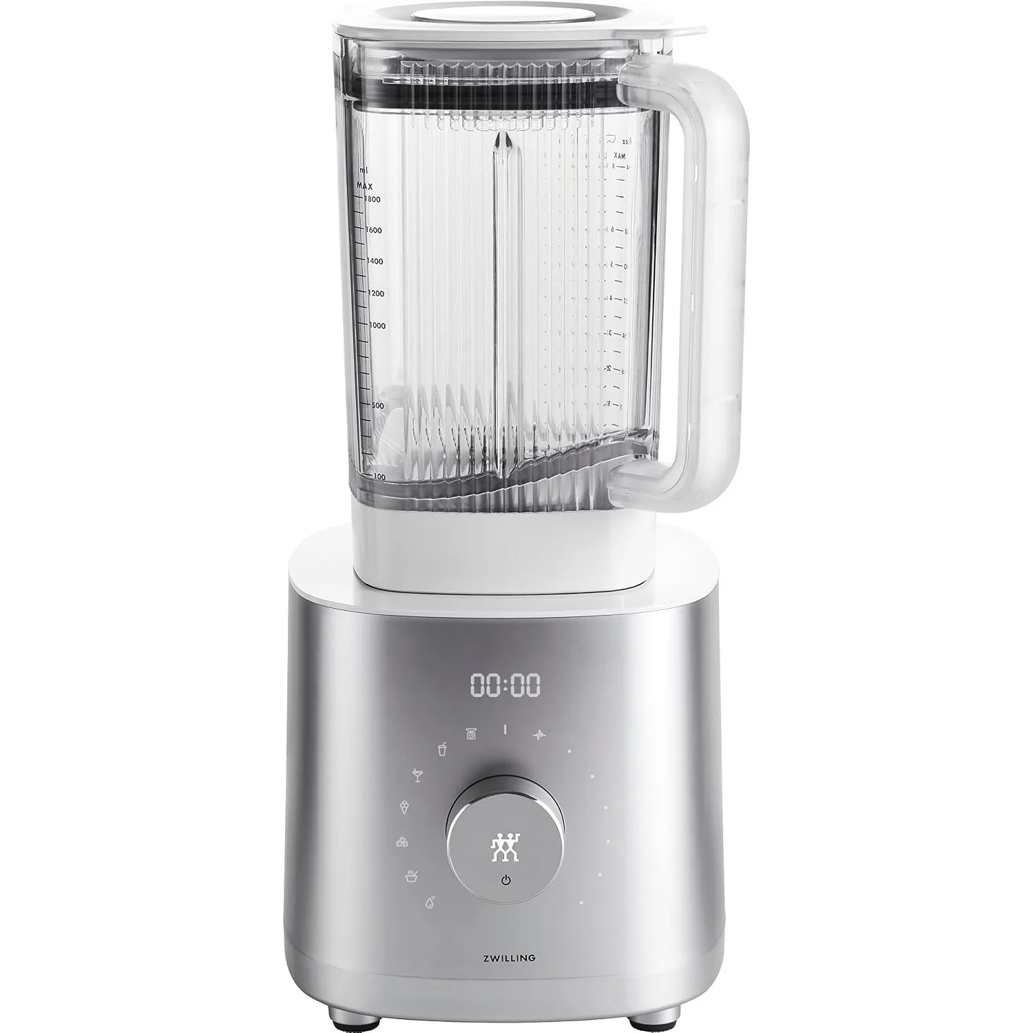 ZWILLING ENFINIGY Hochleistungsstandmixer Pro 1.8 Liter, Mixer mit Edelstahl-Winglet-Klinge & Gleichstrommotor, Silber