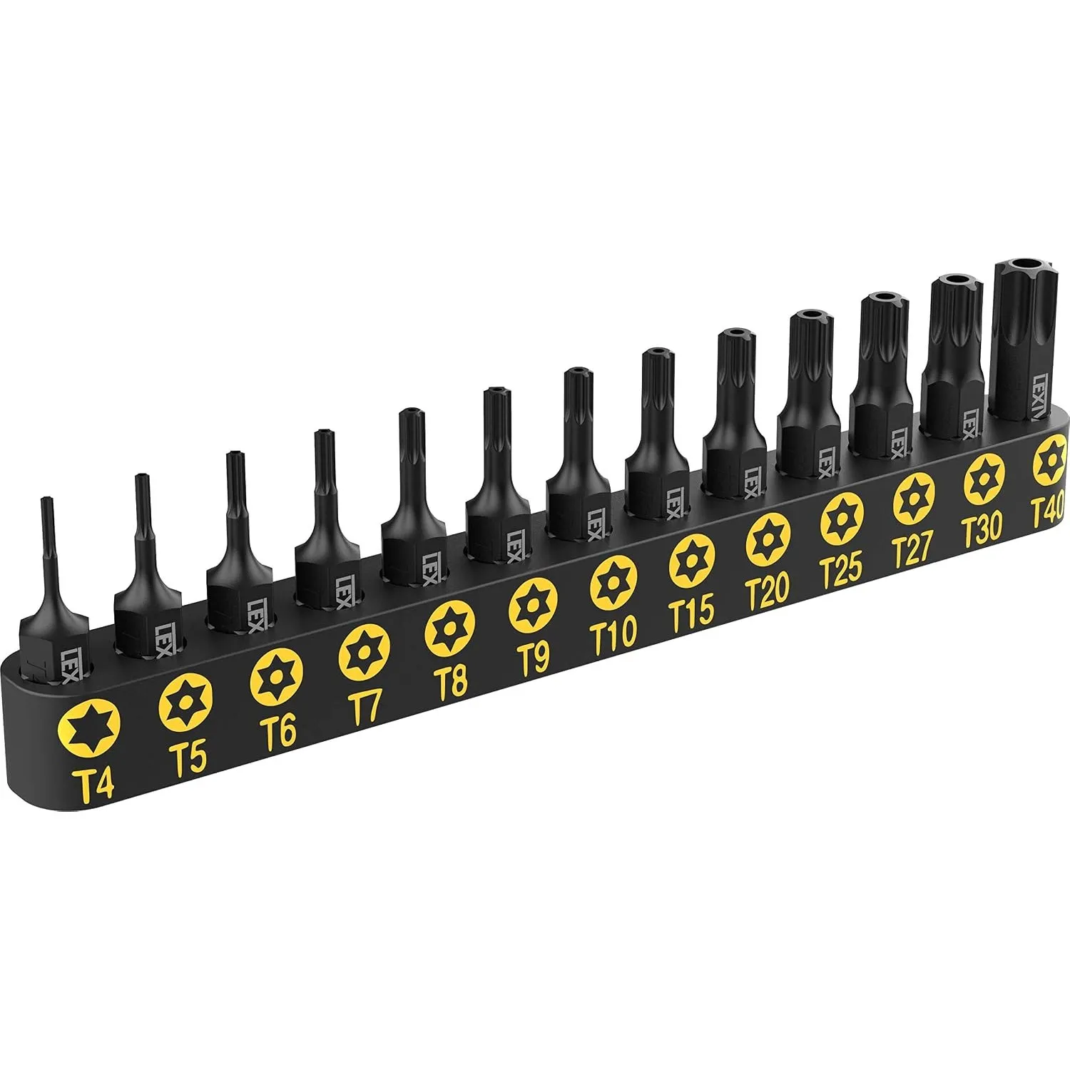 LEXIVON Torx Bit set 13-teiliges T4, T5, T6, T7, T8, T9, T10, T15, T20, T25, T27, T30, T40, Tamper Resistant bitsatz, f…