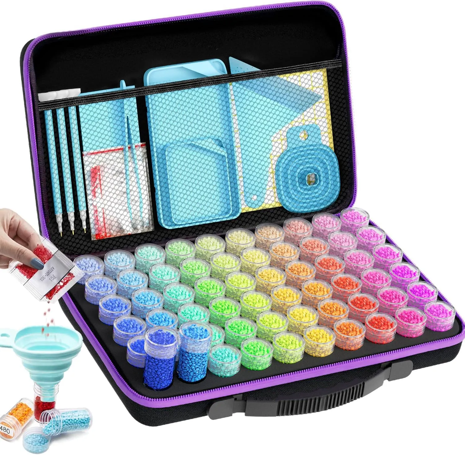ARTDOT 60 Dosen Diamond Painting Zubehör Boxen, Portabilität Aufbewahrungsbox für Diamond Painting Erwachsene, Geschenk…