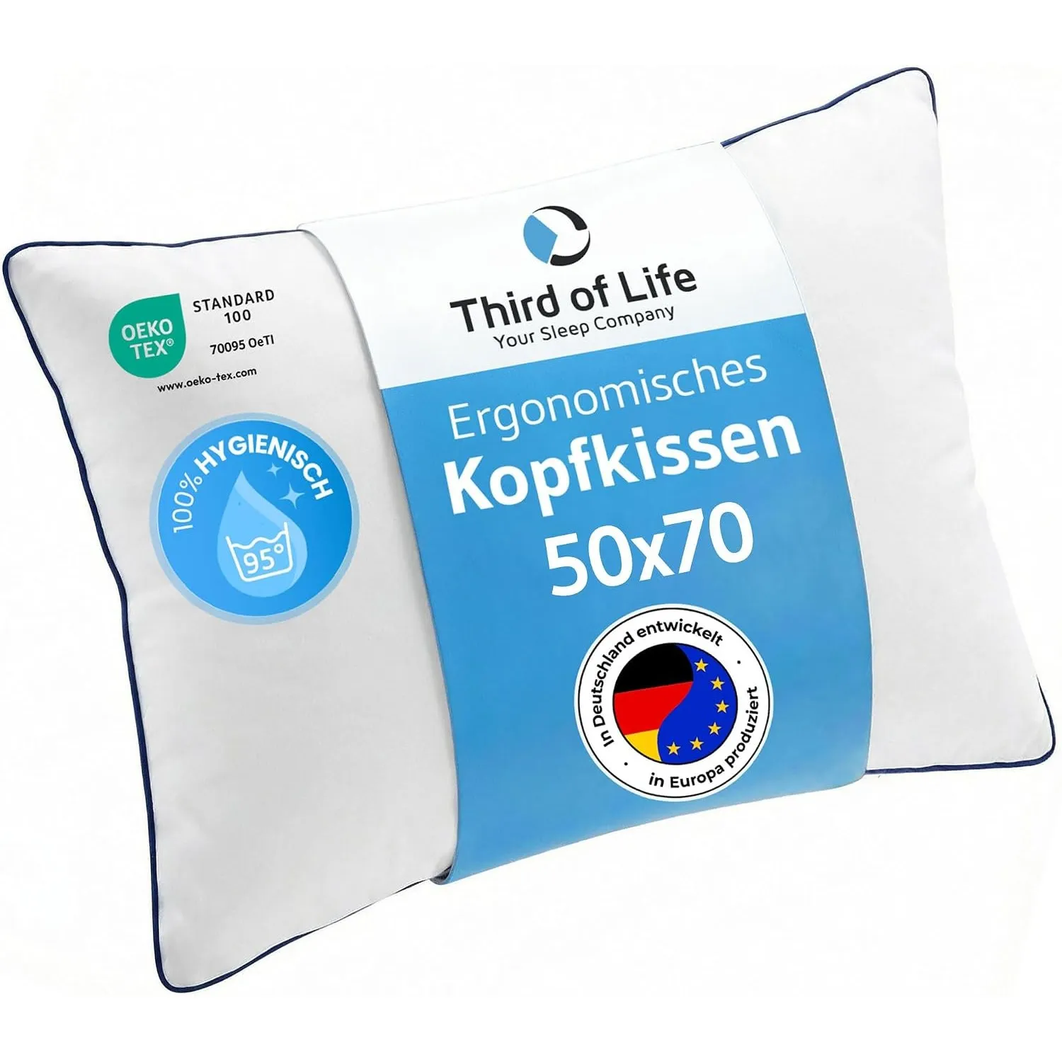 Kopfkissen 50x70, inSPIRO, ergonomisches Schlafkissen, pillow made in EU