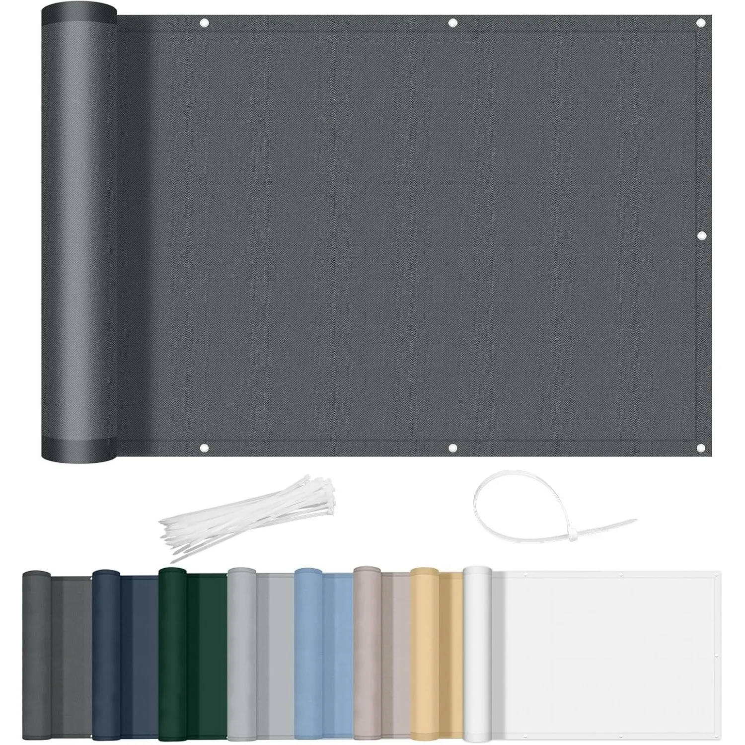AXT SHADE Balkon Sichtschutz Wetterfest 90x500cm Balkonverkleidung Balkonabdeckung Balkonbespannung Blickdichte Windsch…