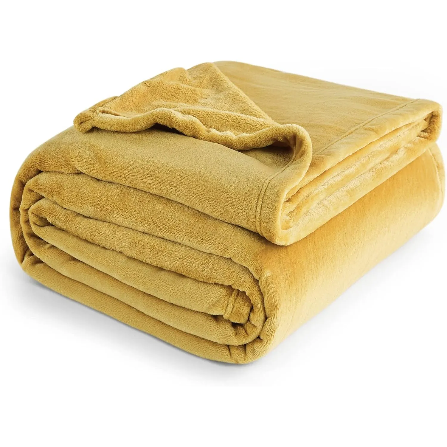 BEDSURE Kuscheldecke Flauschig Decke Fleecedecke - 220x240cm, Gelb