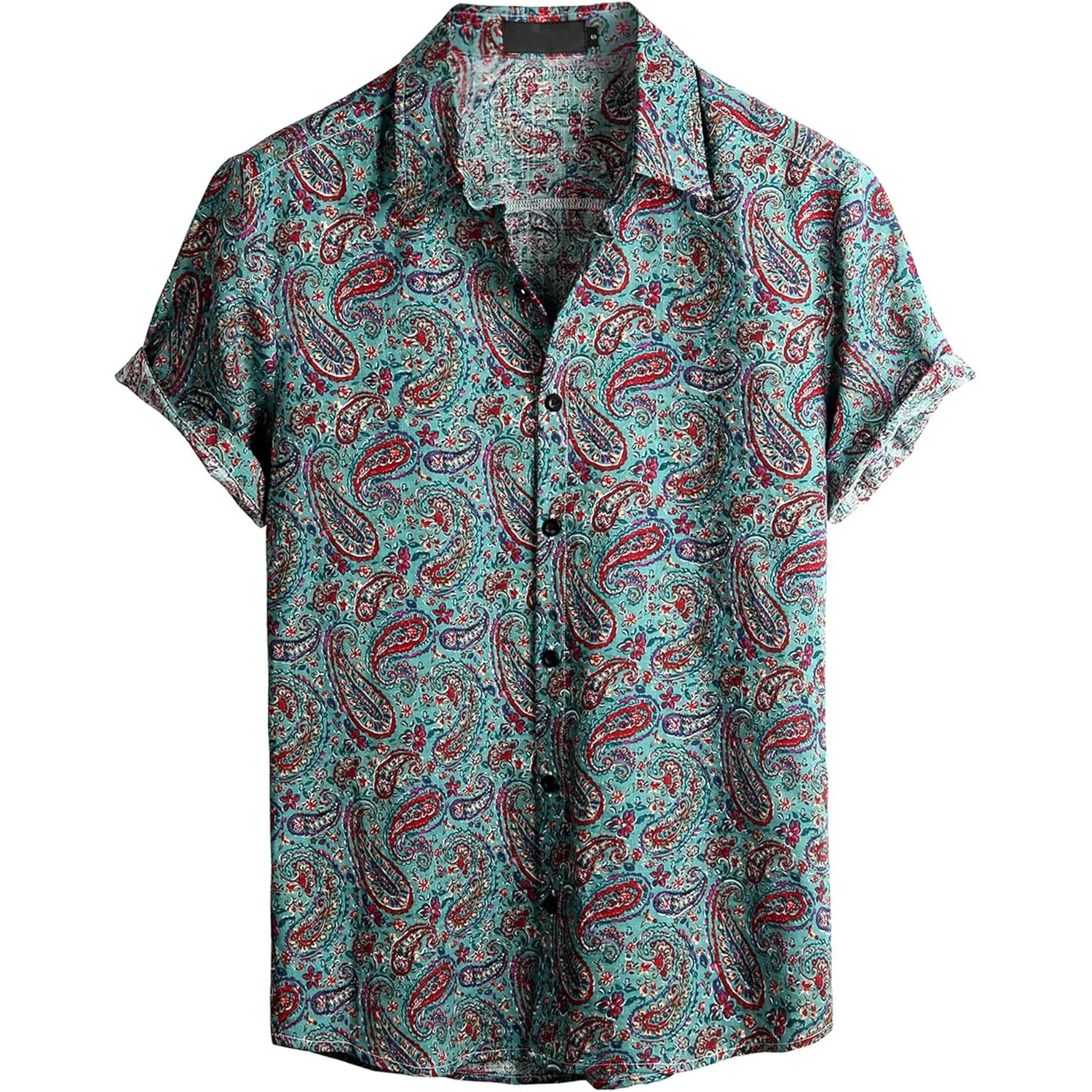 VATPAVE Herren Hawaii Hemd Männer Kurzarm Sommer Freizeithemd Casual Strand Blumen Hawaiihemd