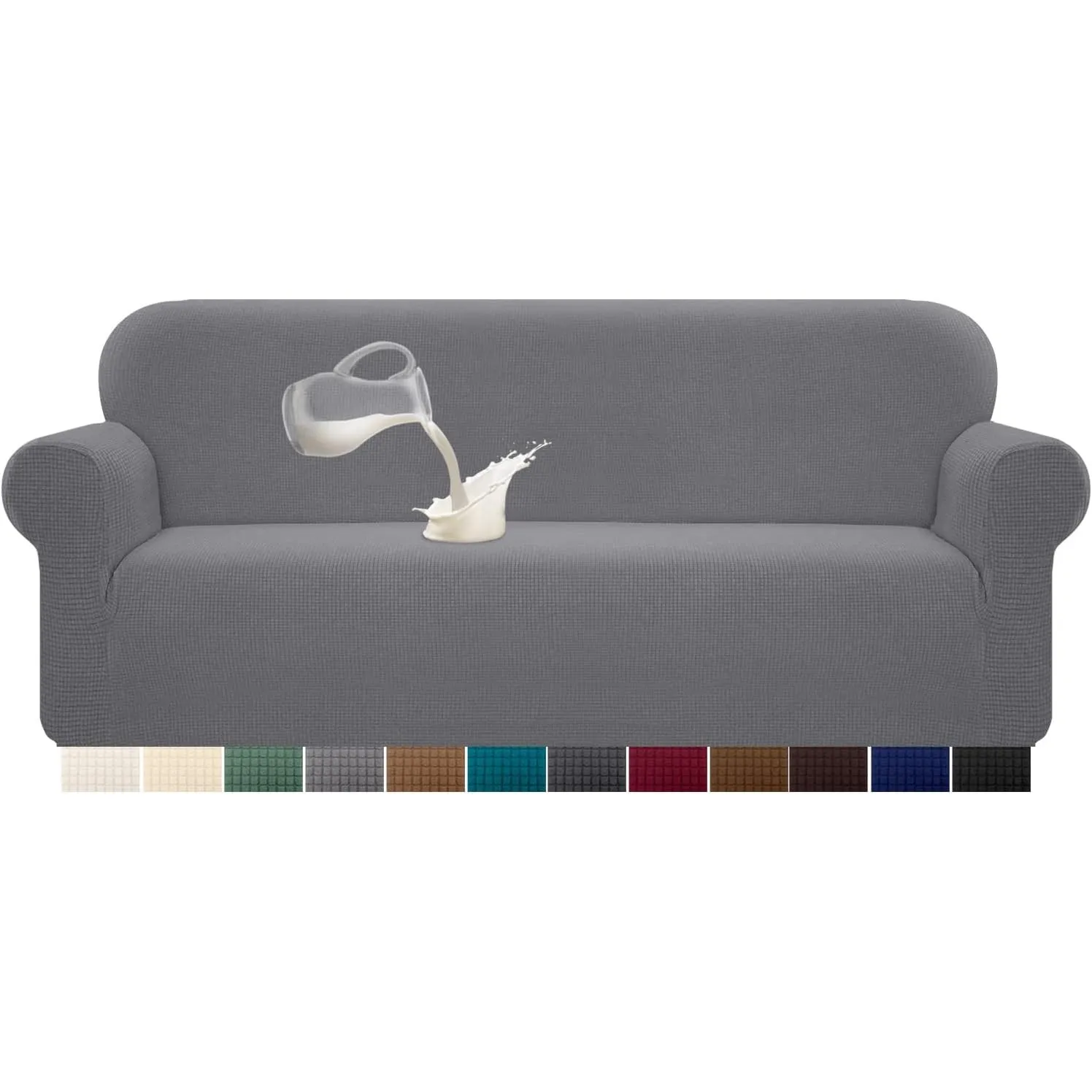 Granbest Stretch Wasserdicht Sofabezug 1 Stück Sofahusse Spandex Jacquard Elastische Couchbezug mit Anti-Rutsch-Schaums…