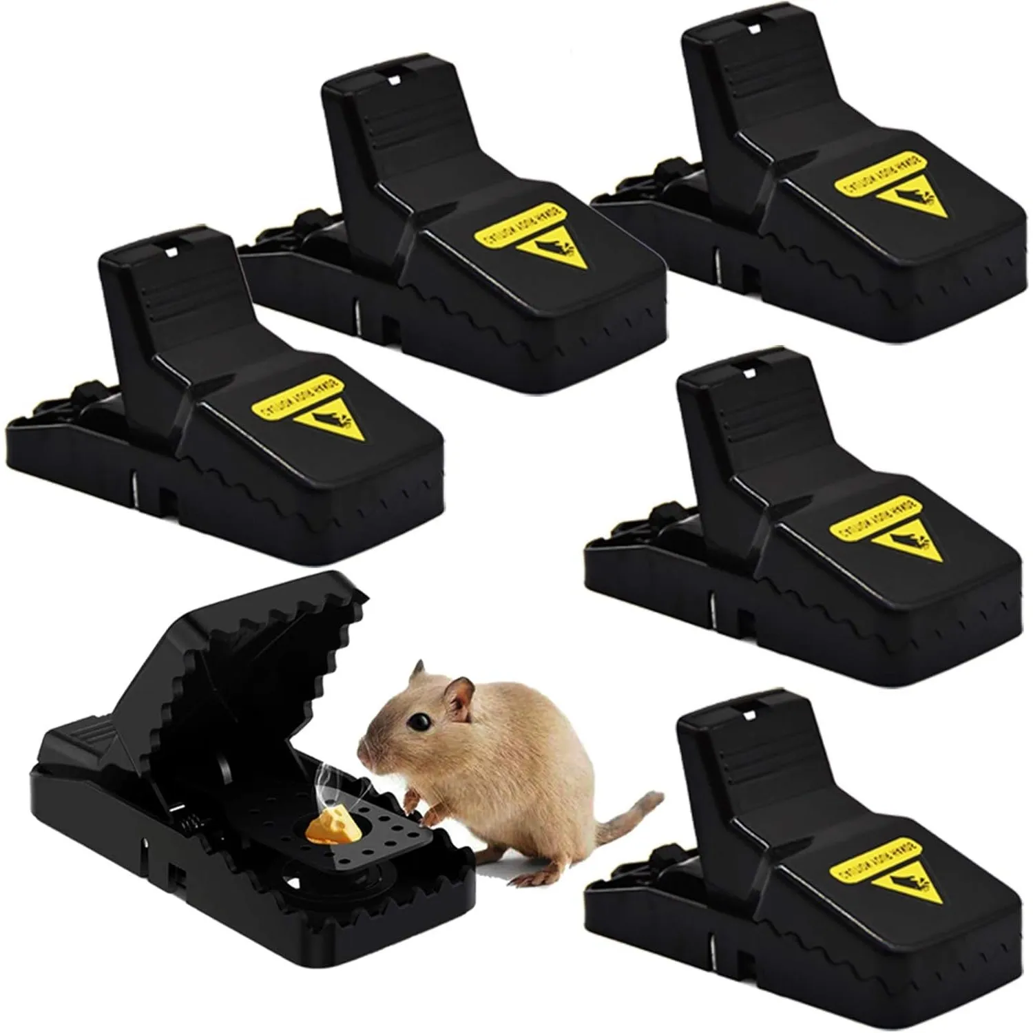 Mausefalle, 6er Set Profi Mäusefalle Schlagfalle Rattenfalle, Wiederverwendbar Mouse Trap Profi in Haus und Garten
