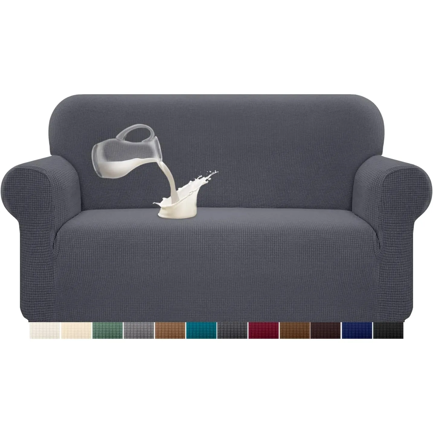 Granbest Stretch Wasserdicht Sofabezug 1 Stück Sofahusse Spandex Jacquard Elastische Couchbezug mit Anti-Rutsch-Schaums…