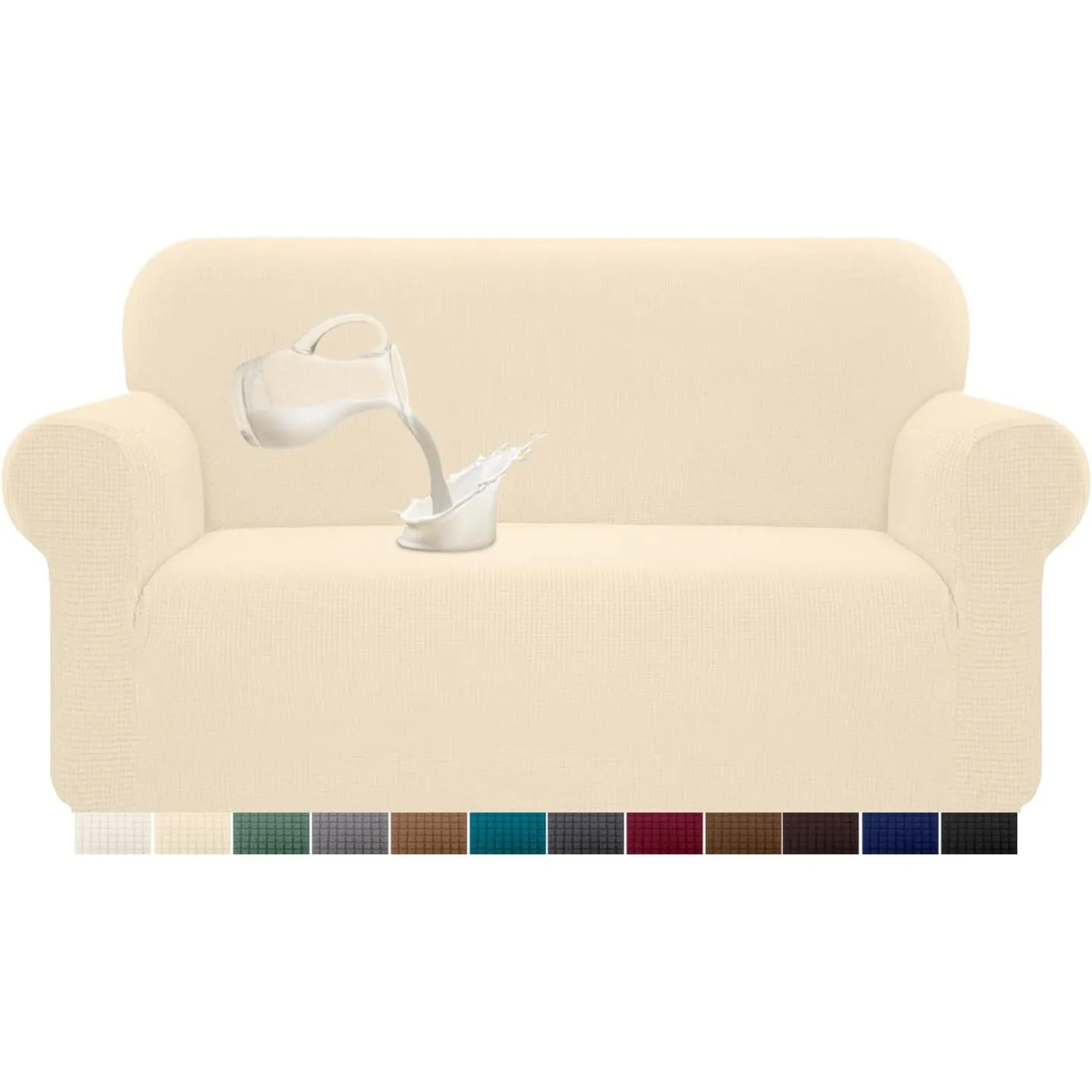 Granbest Stretch Wasserdicht Sofabezug 1 Stück Sofahusse Spandex Jacquard Elastische Couchbezug mit Anti-Rutsch-Schaums…