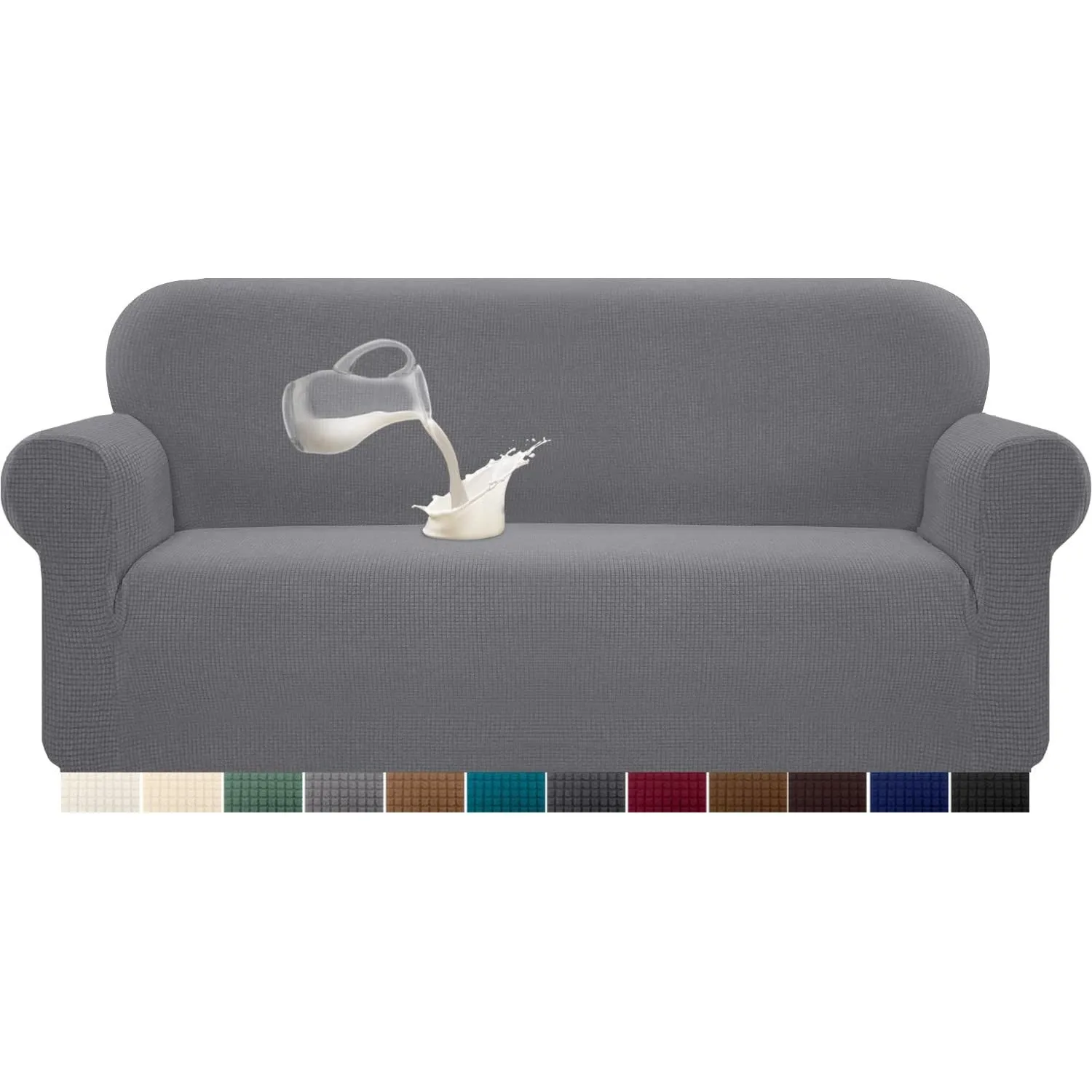 Granbest Stretch Wasserdicht Sofabezug 1 Stück Sofahusse Spandex Jacquard Elastische Couchbezug mit Anti-Rutsch-Schaums…