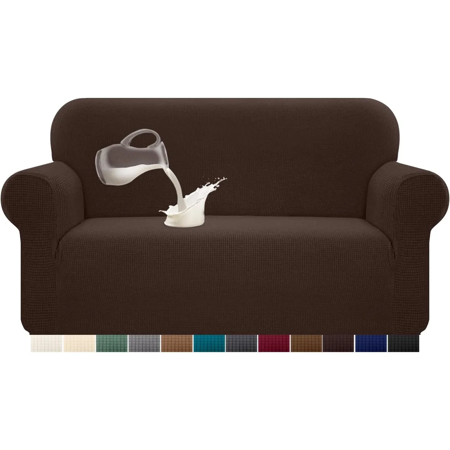 Granbest Stretch Wasserdicht Sofabezug 1 Stück Sofahusse Spandex Jacquard Elastische Couchbezug mit Anti-Rutsch-Schaums…
