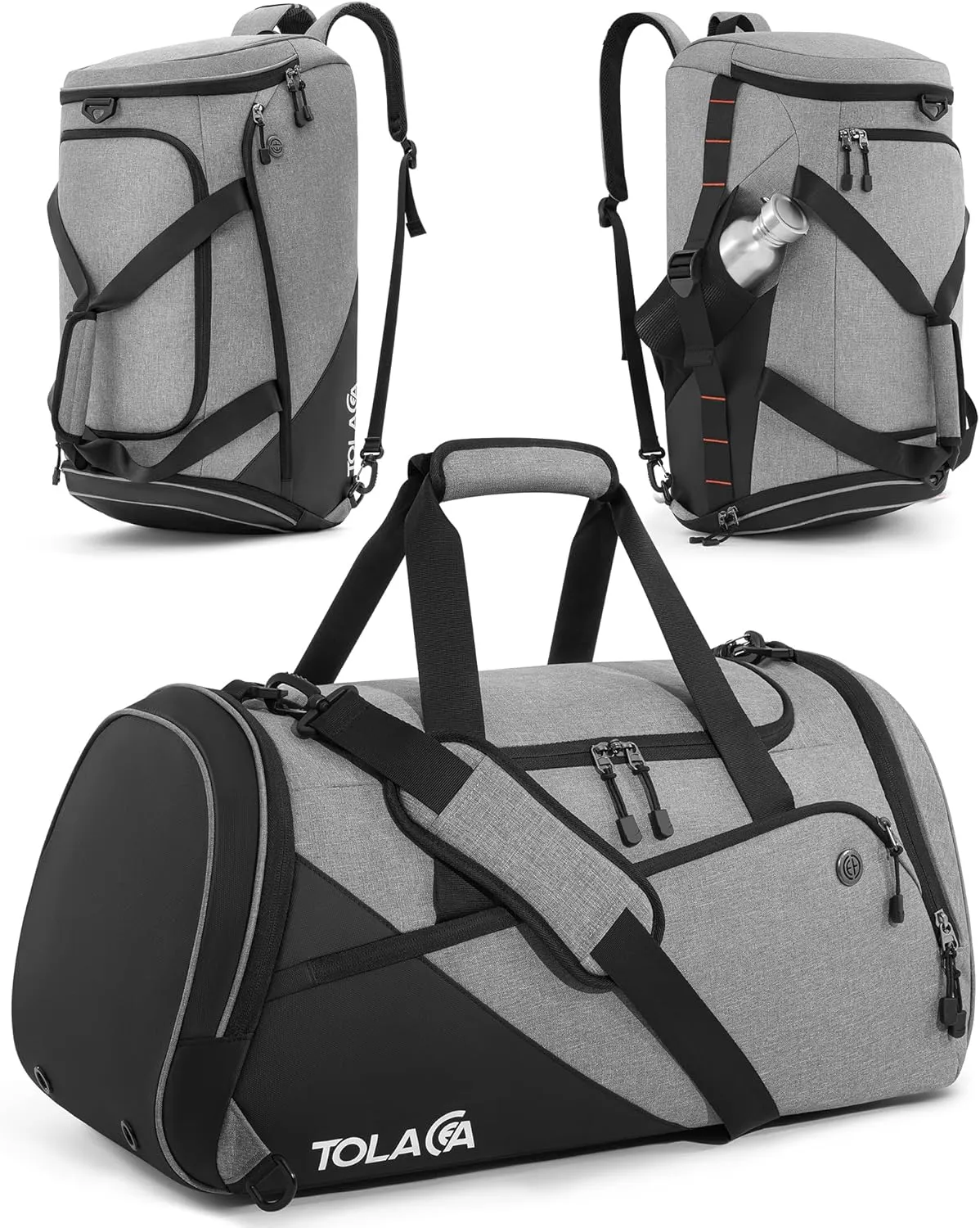 Tolaccea 47L Sports Bag Large Sports Bag Backpack with Shoe Compartment Wet Compartment Weeks Travel Duffel Bag Fitness…