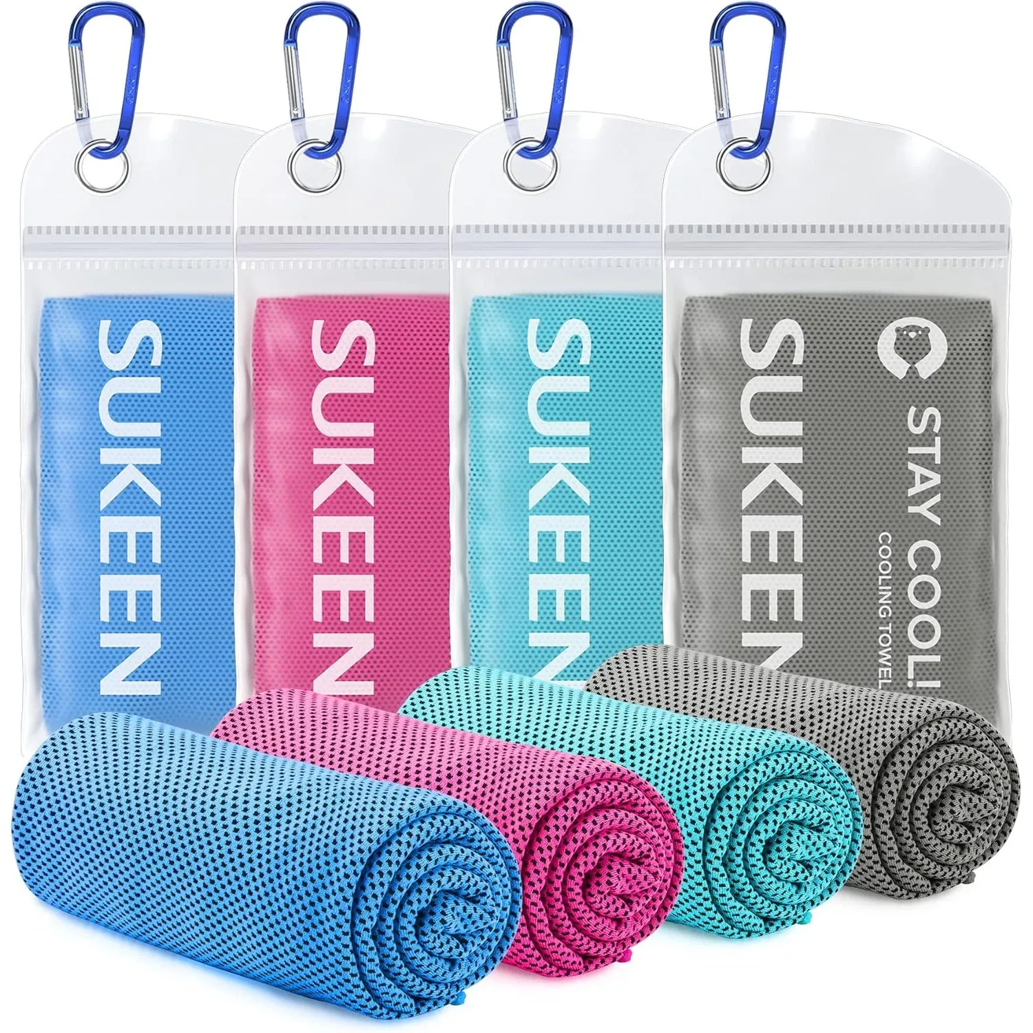 Kühltuch Set, kühlendes Handtuch Kühltücher Hals, Handtuch, Cooling Towel, Sport, Tuch, Eishandtücher für Wandern, Lauf…