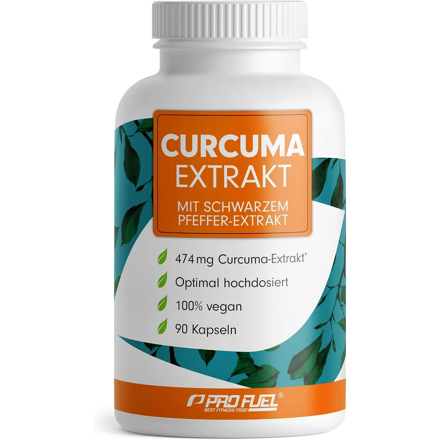 Kurkuma Kapseln - 90 vegane Kapseln für 6 Monate Vorrat - 474 mg Kurkuma Extrakt davon 95% Curcumin - mit schwarzem Pfe…