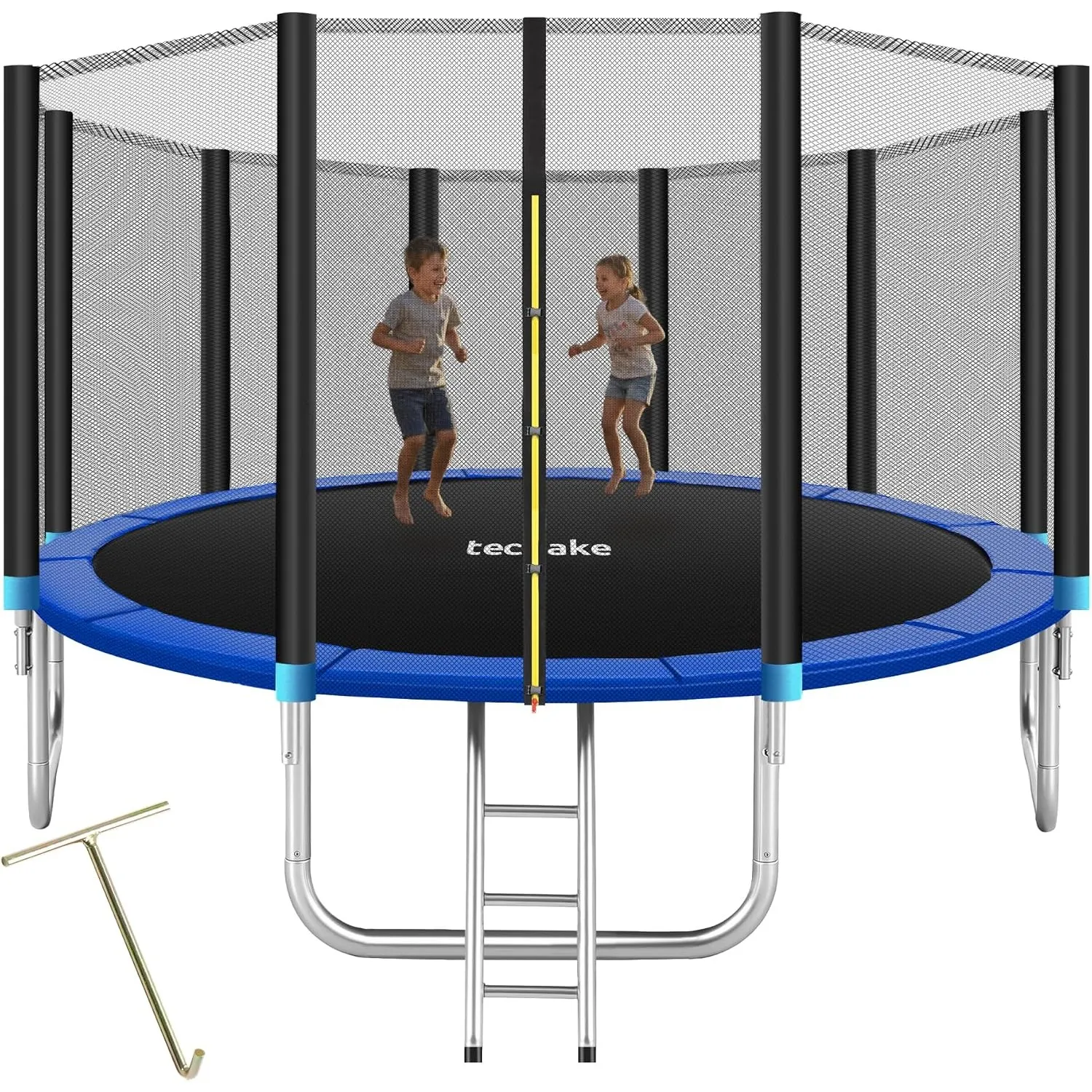 tectake® Trampolin, Gartentrampolin, Outdoor Spaß- und Sportgeräte Zuhause, Sportgerät Ausdauertraining, Balancieren Ki…
