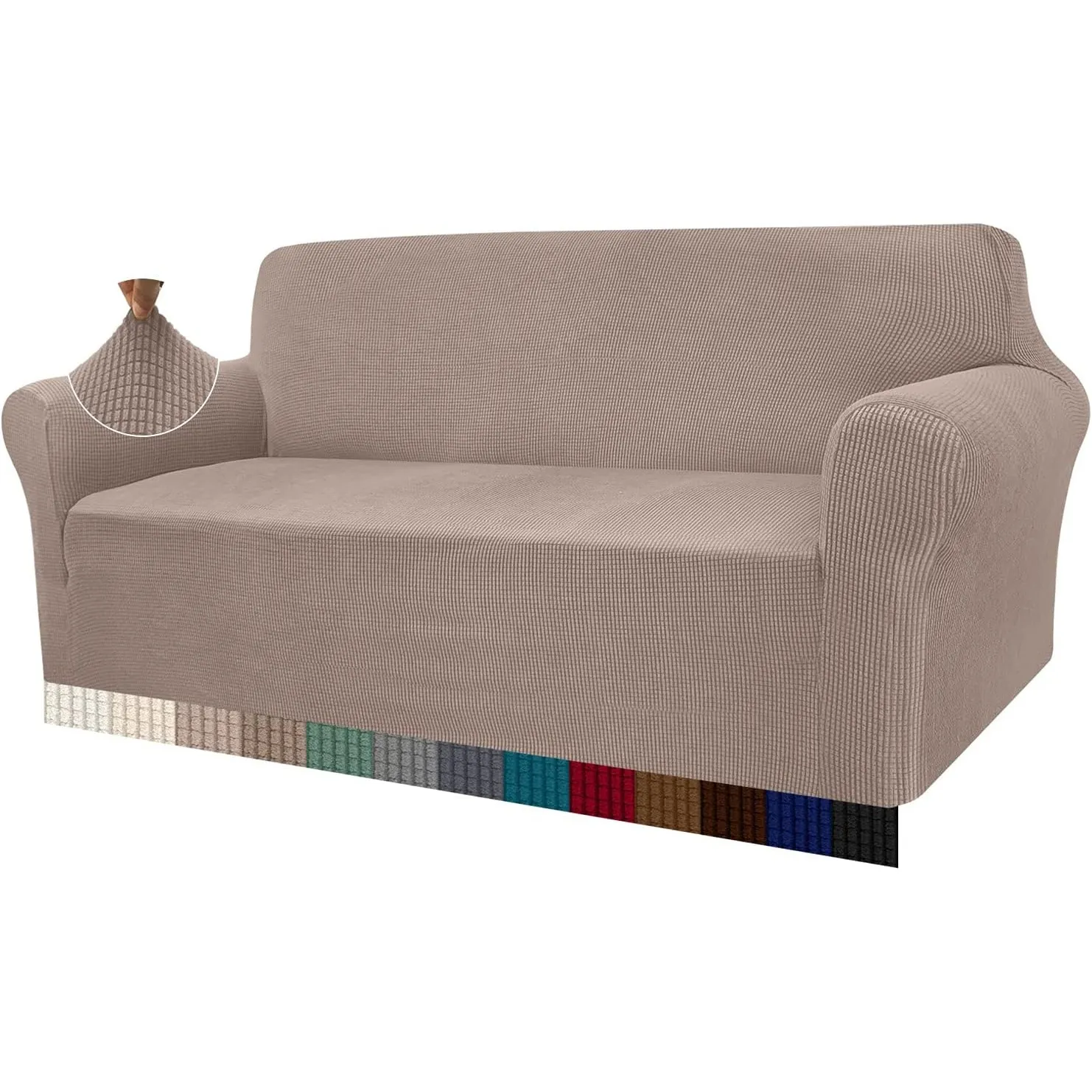 Granbest High Stretch Sofabezug Moderne Sofaüberwurf Jacquard Elastische Sofahusse für Wohnzimmer Protector für Hunde H…