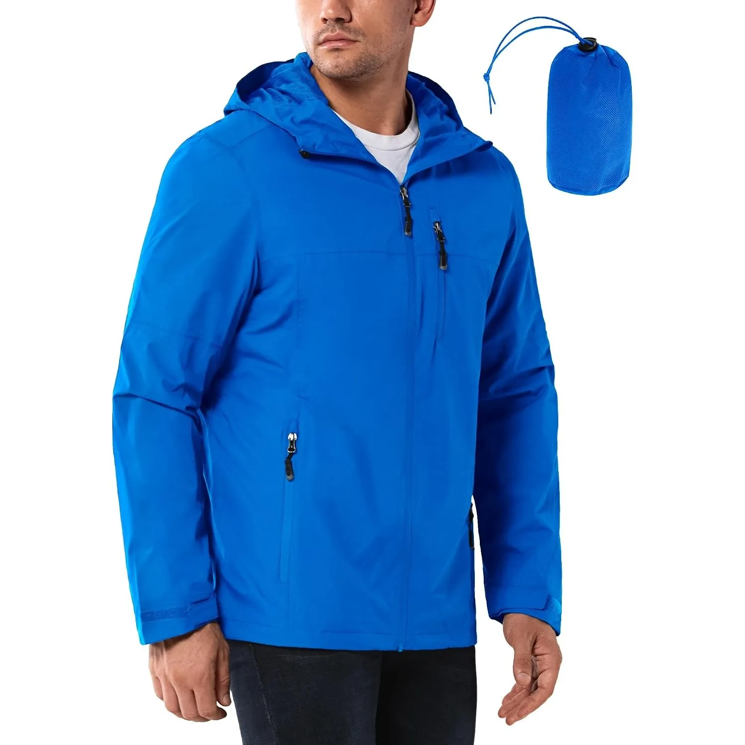 33,000ft Regenjacke Herren Wasserdicht Atmungsaktiv Packbare Leichte Jacke | Windjacke Winddicht Fahrrad Outdoorjacke &…