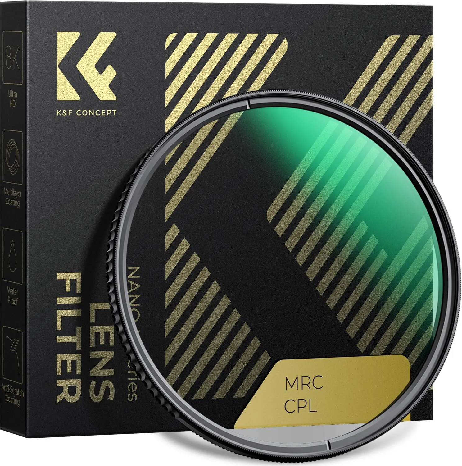 K&F CONCEPT Polfilter 40.5mm CPL für tiefere Farben, Reduzierung von Blendung und Reflexionen, Mehrfach beschichtet, sc…