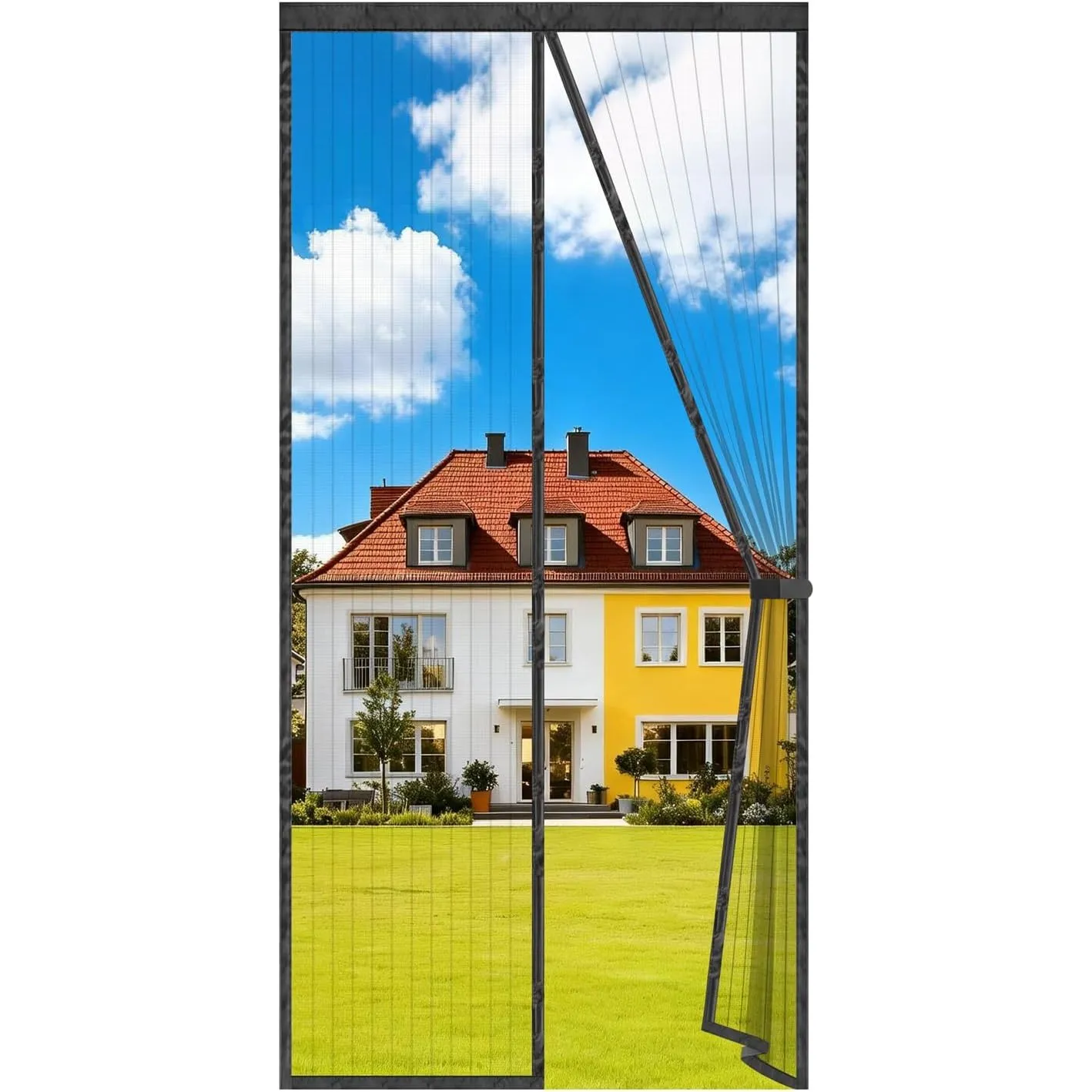 Auxmir Fliegengitter Balkontür Magnet, Insektenschutz Fliegenvorhang 70x200cm, Extra Starke Magnete, Verdickt Magnetvor…