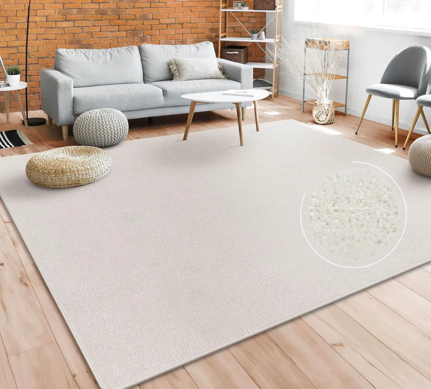 Paco Home Teppich Wohnzimmer Schlafzimmer Esszimmer Kurzflor Moderne Optik Einfarbig Pastell, Grösse:240x340 cm, Farbe:…