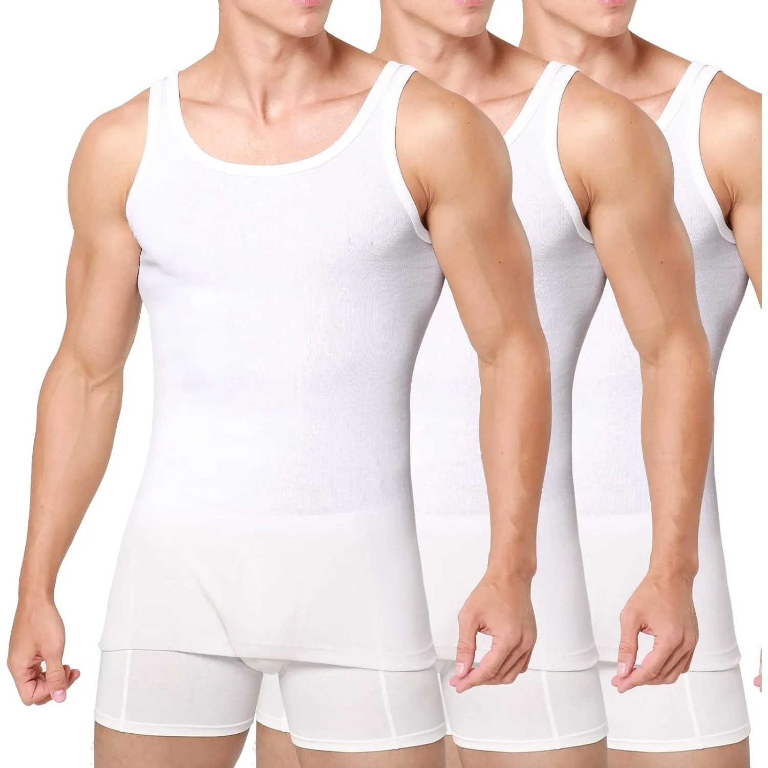 Smart Sir Unterhemd Herren 3/5er Pack 100% Baumwolle Bequem & Atmungsaktiv | Weiches & Hautfreundliches Material, tank …