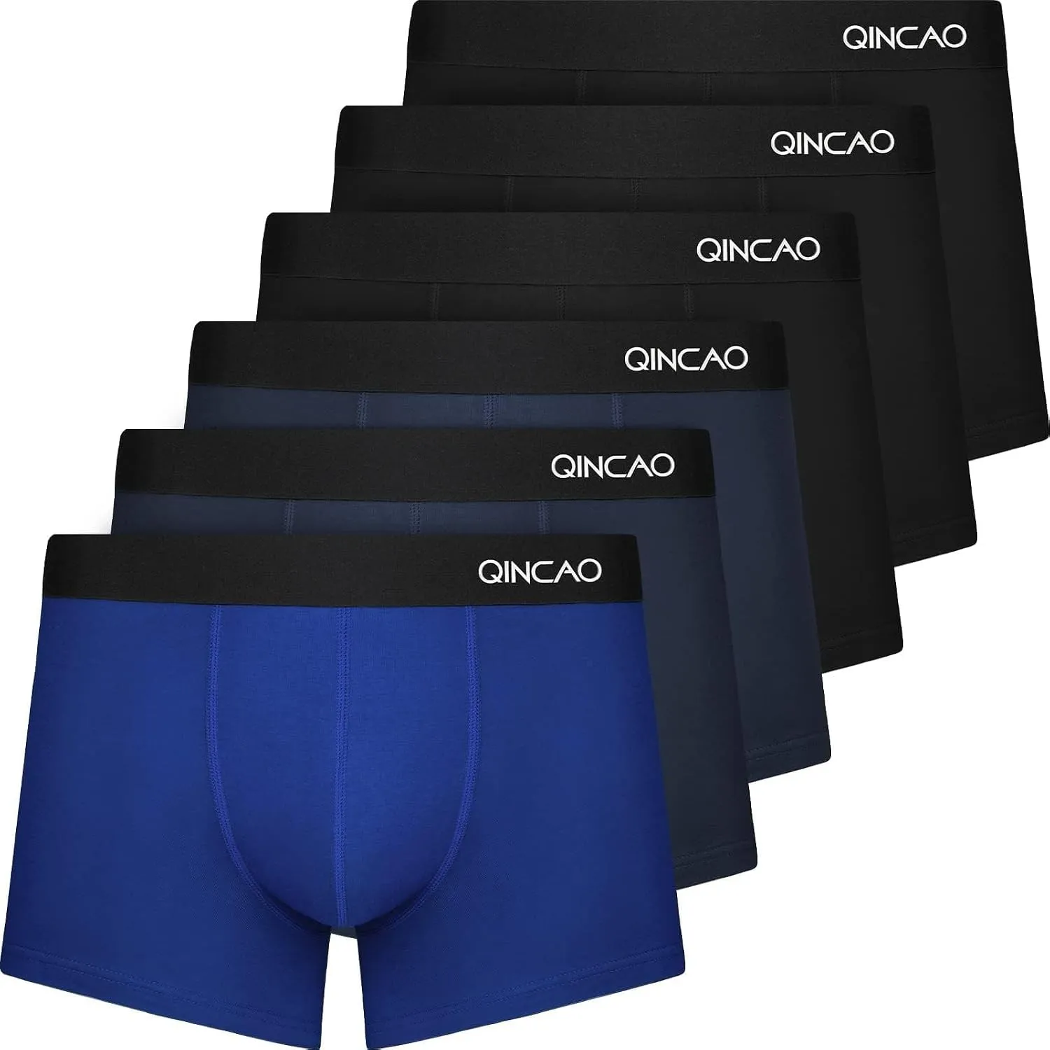 QINCAO Boxershorts Herren 6 Pack aus Baumwolle, Weich & Komfortabel