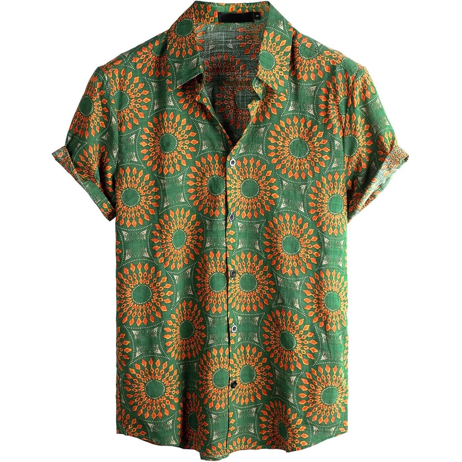 VATPAVE Herren Hawaii Hemd Männer Kurzarm Sommer Freizeithemd Casual Strand Blumen Hawaiihemd