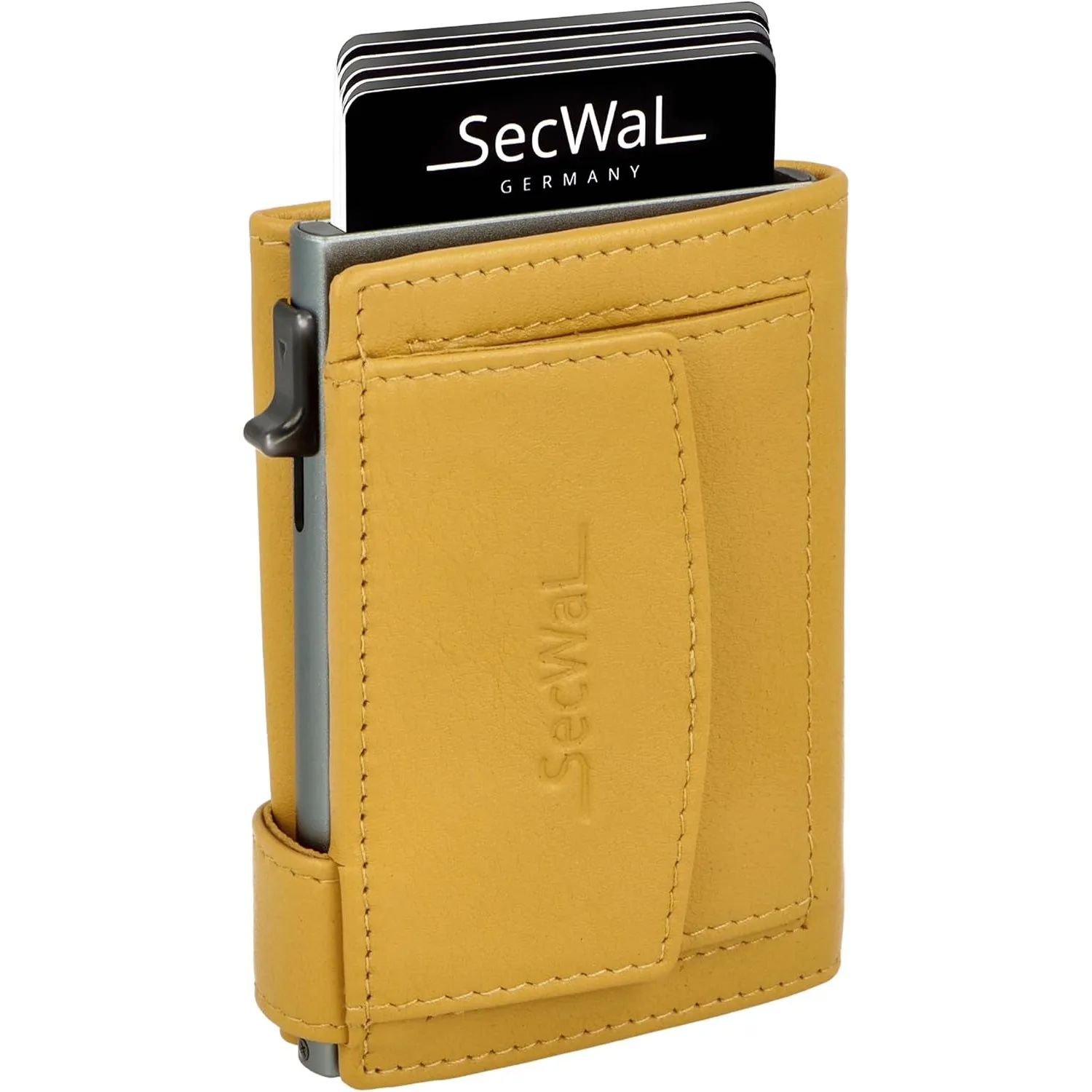 SecWal Kartenetui mit Münzfach Druckknopf inkl. Geschenkbox - Made in Germany - Echtleder Mini Geldbörse inkl. E-Book f…