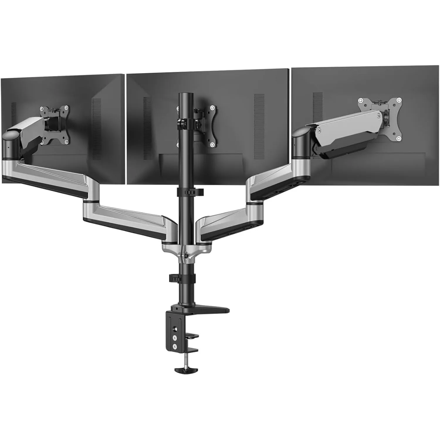 HUANUO Monitor Halterung 3 Monitore für 17-32 Zoll Bildschirme, Bildschirmhalterung 3 Monitore Höhenverstellbar, Monito…